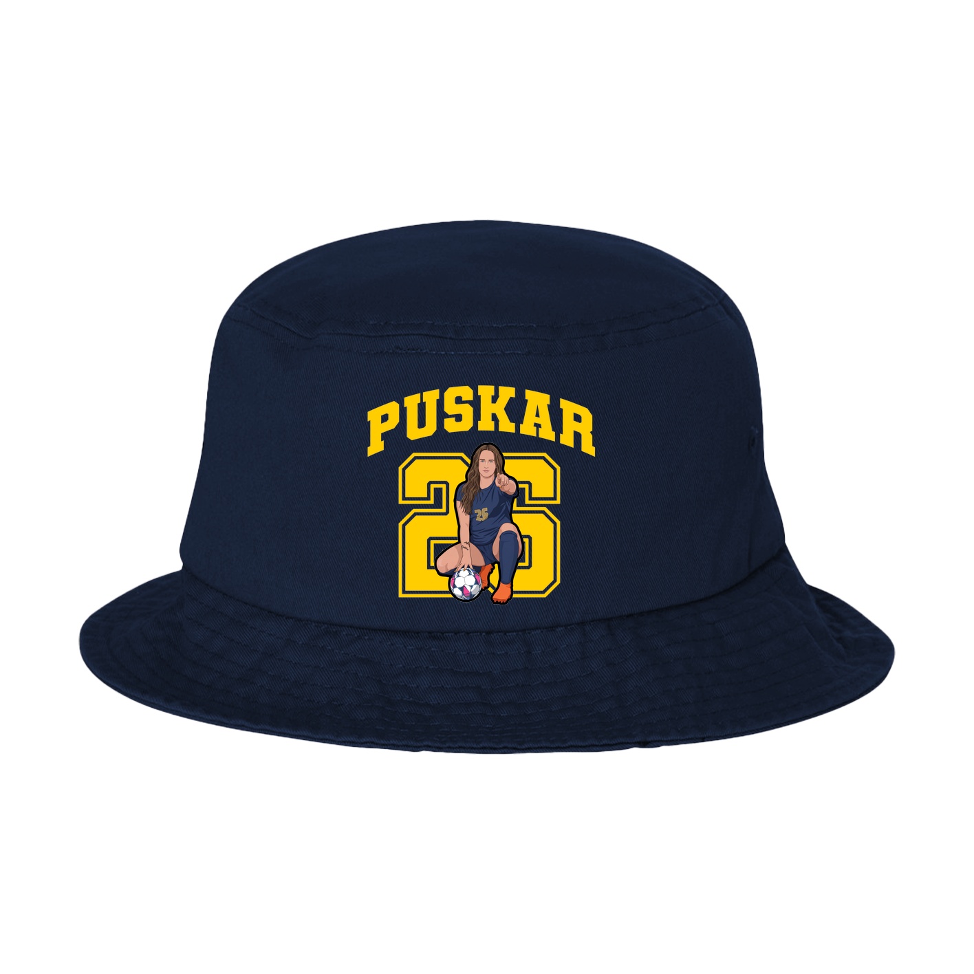 Bucket Cap — Number in Navy