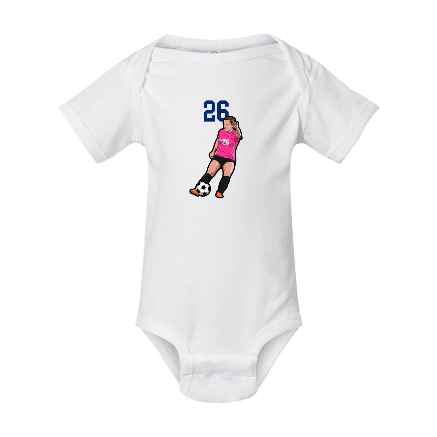 Baby Onesie — Number Top in White