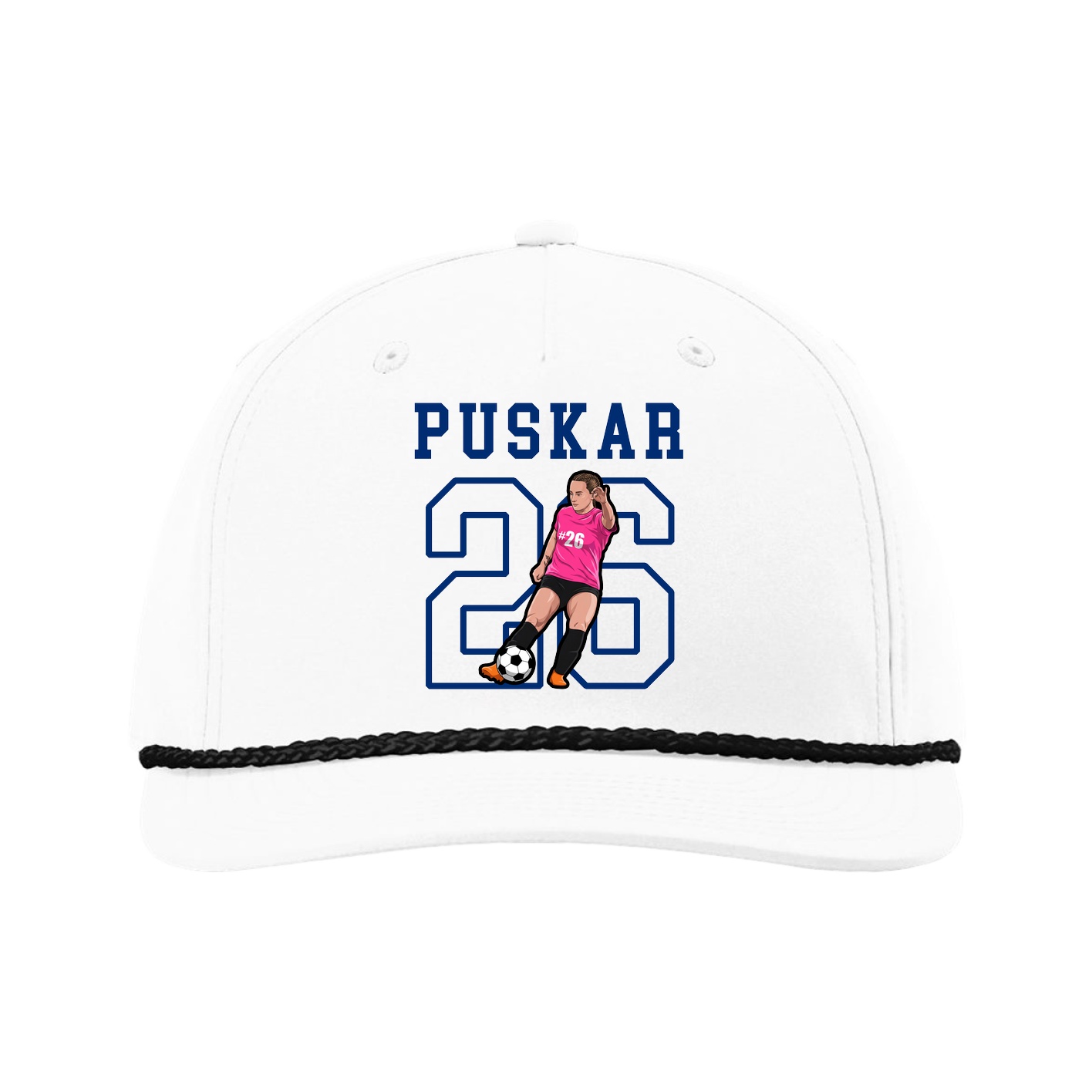 Five-Panel Classic Rope Cap — Shirsey in White