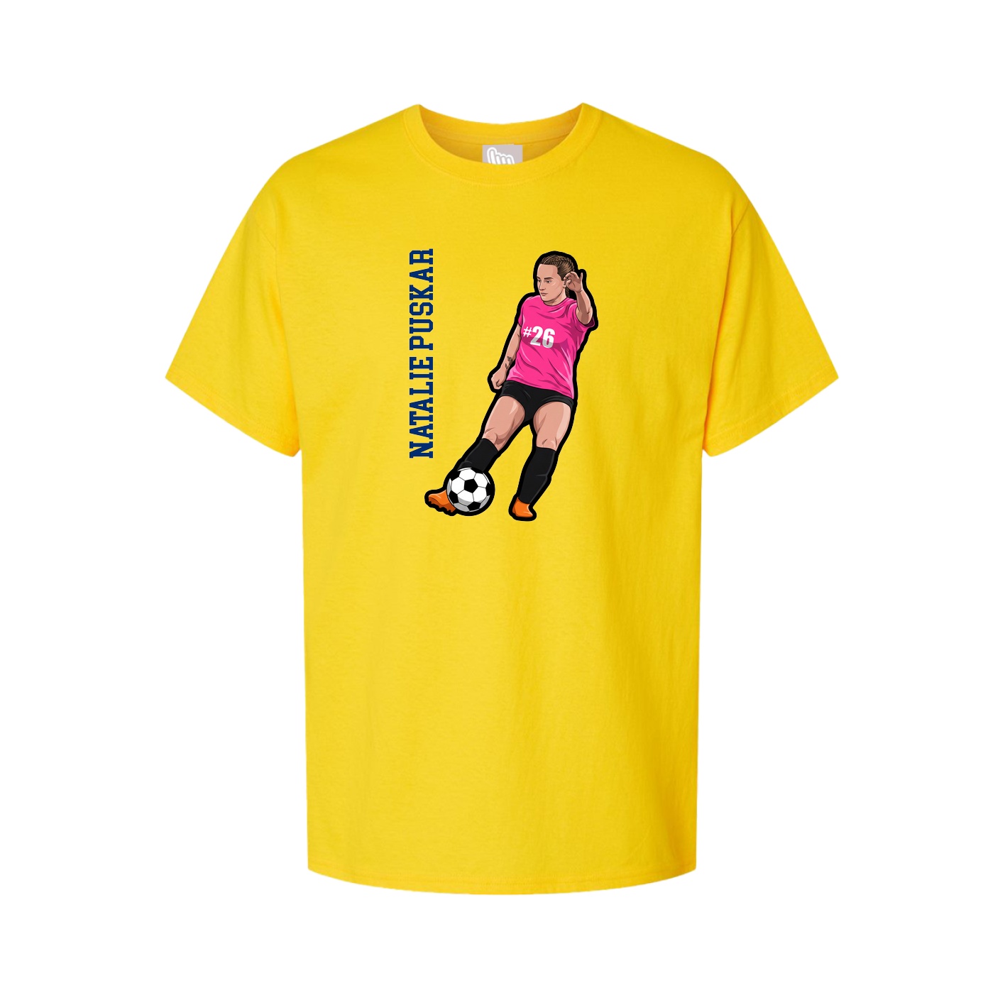 Tee — Name Vertical in Gold