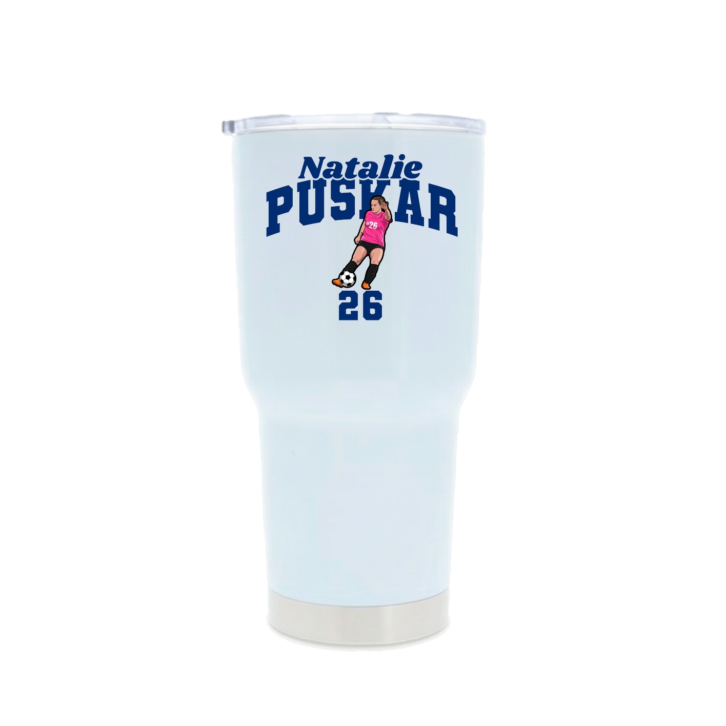 30oz Stainless Steel Tumbler — Signature Arch in White