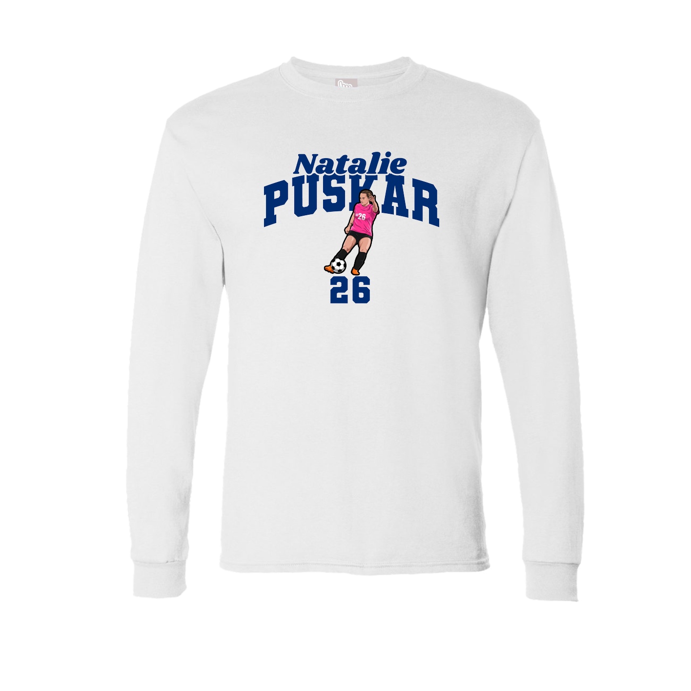 Long Sleeve Tee — Signature Arch in White