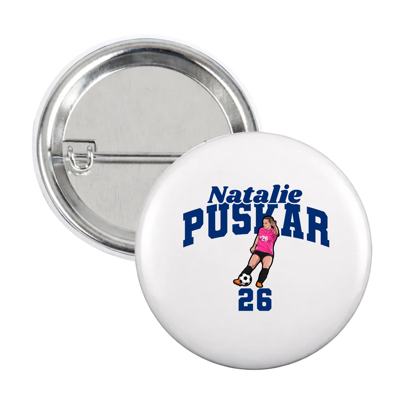 Game Day Button — Signature Arch in White