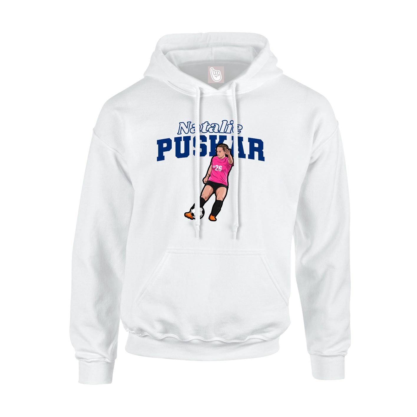 Hoodie — Name Arch in White