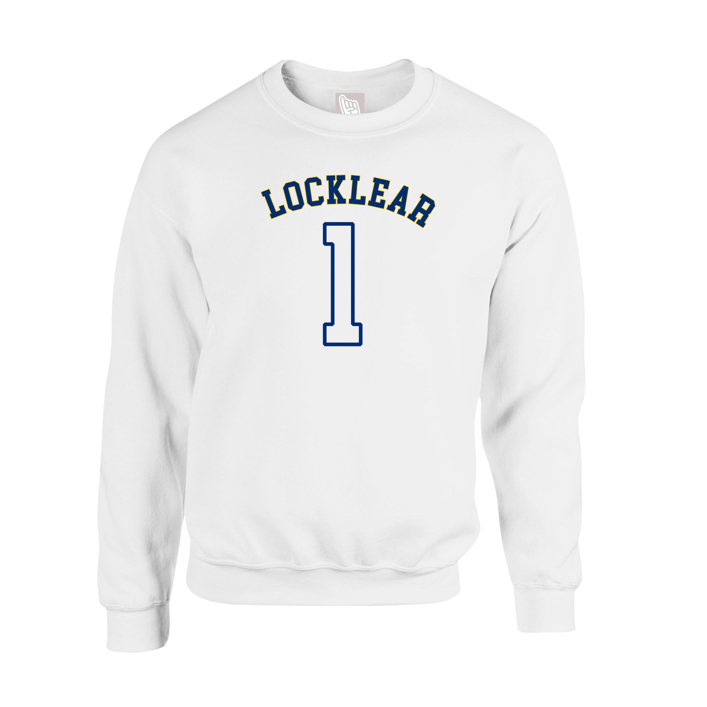 Fleece Crew — Shirsey Arch in White