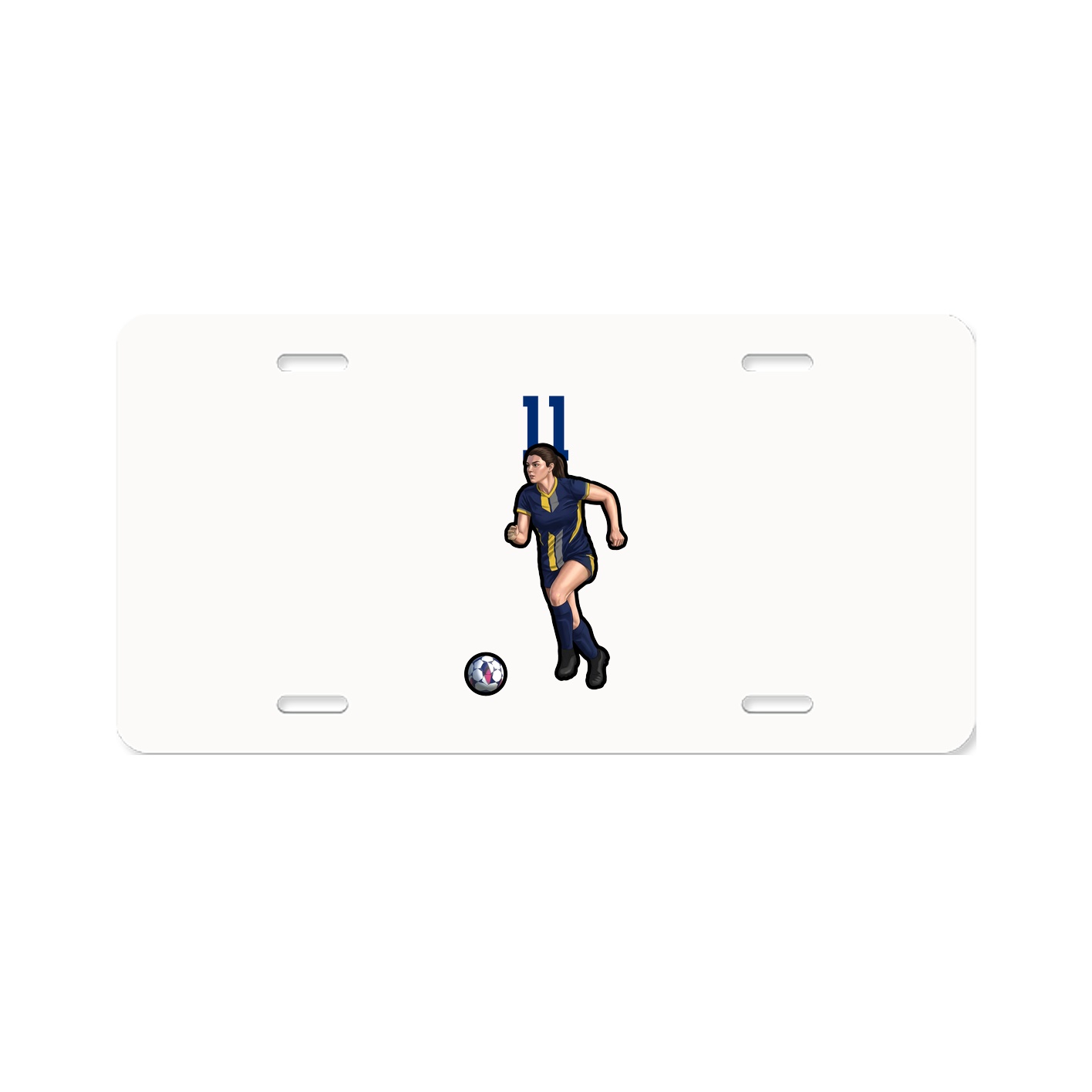 License Plate — Number Top in Classic