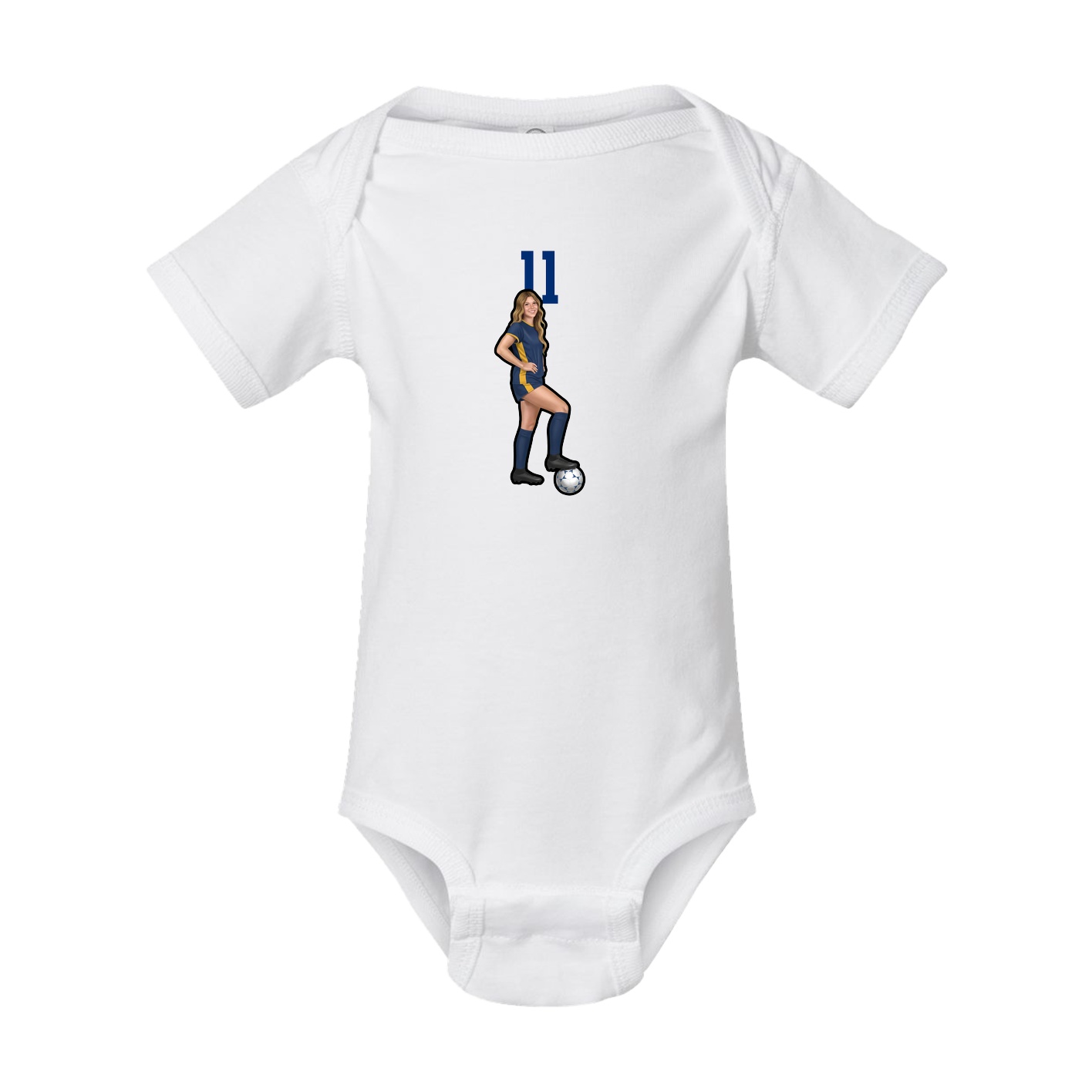 Baby Onesie — Number Top in White