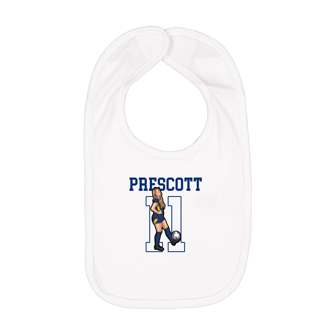 Infant Bib — Shirsey in White