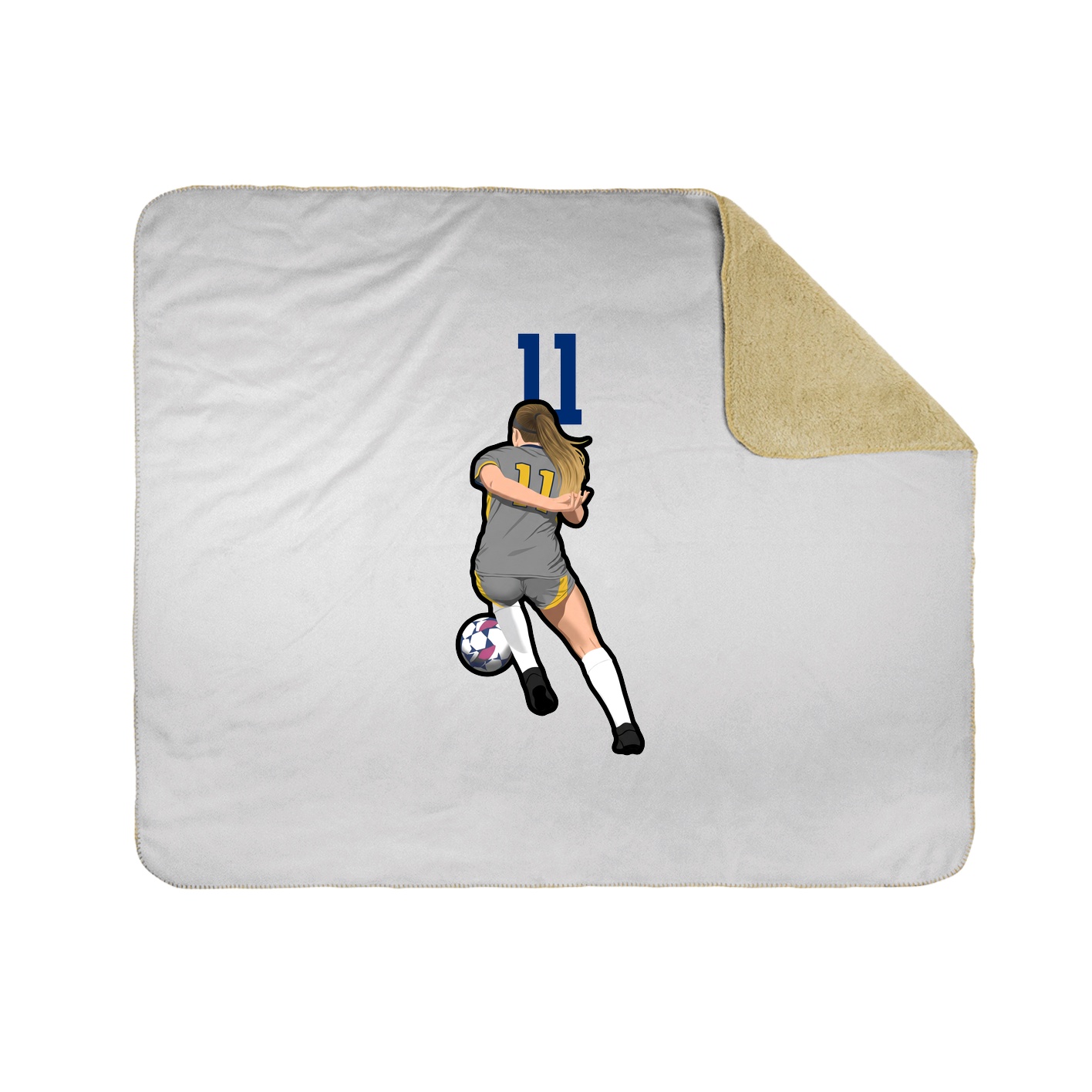 Throw Blanket — Number Top in White