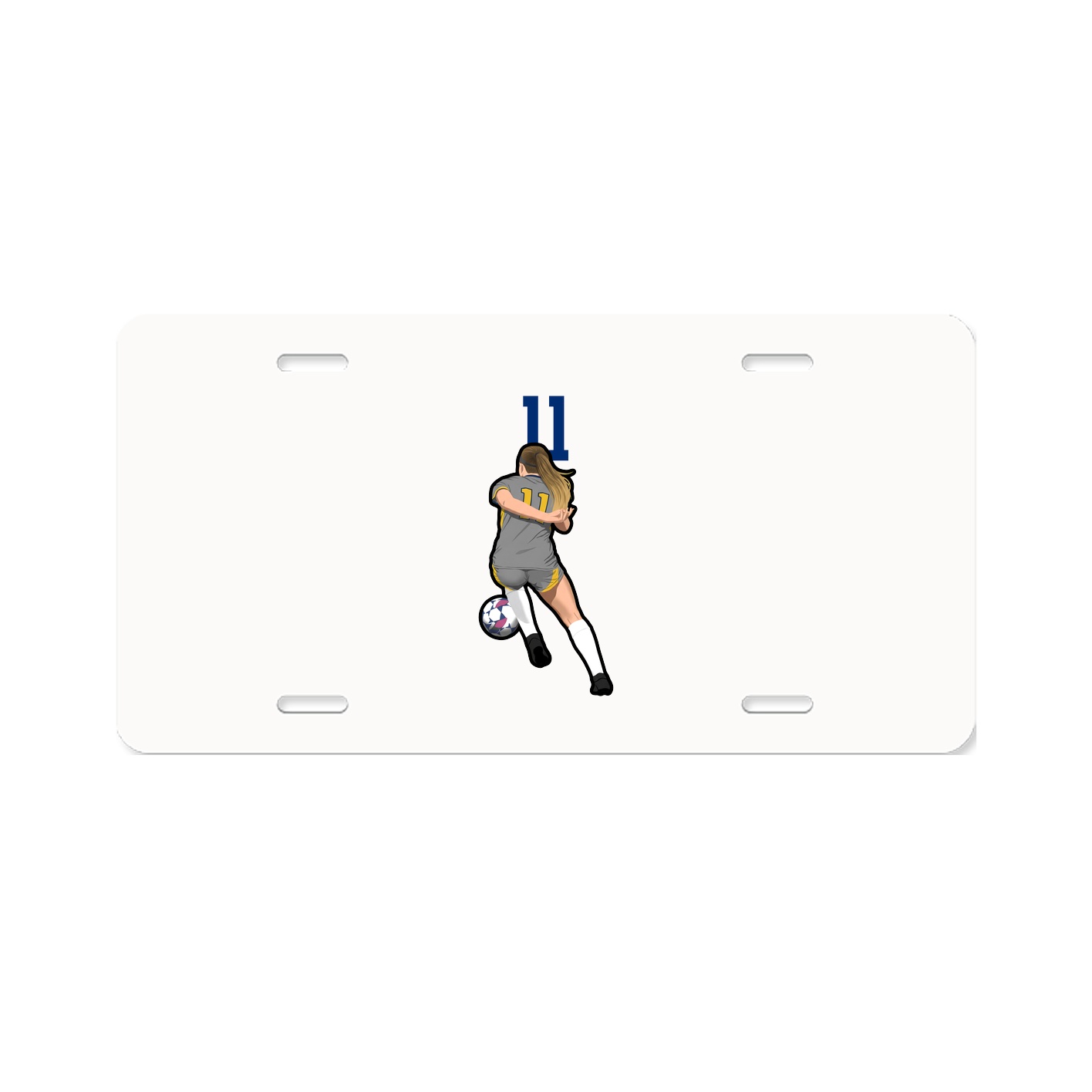 License Plate — Number Top in Classic