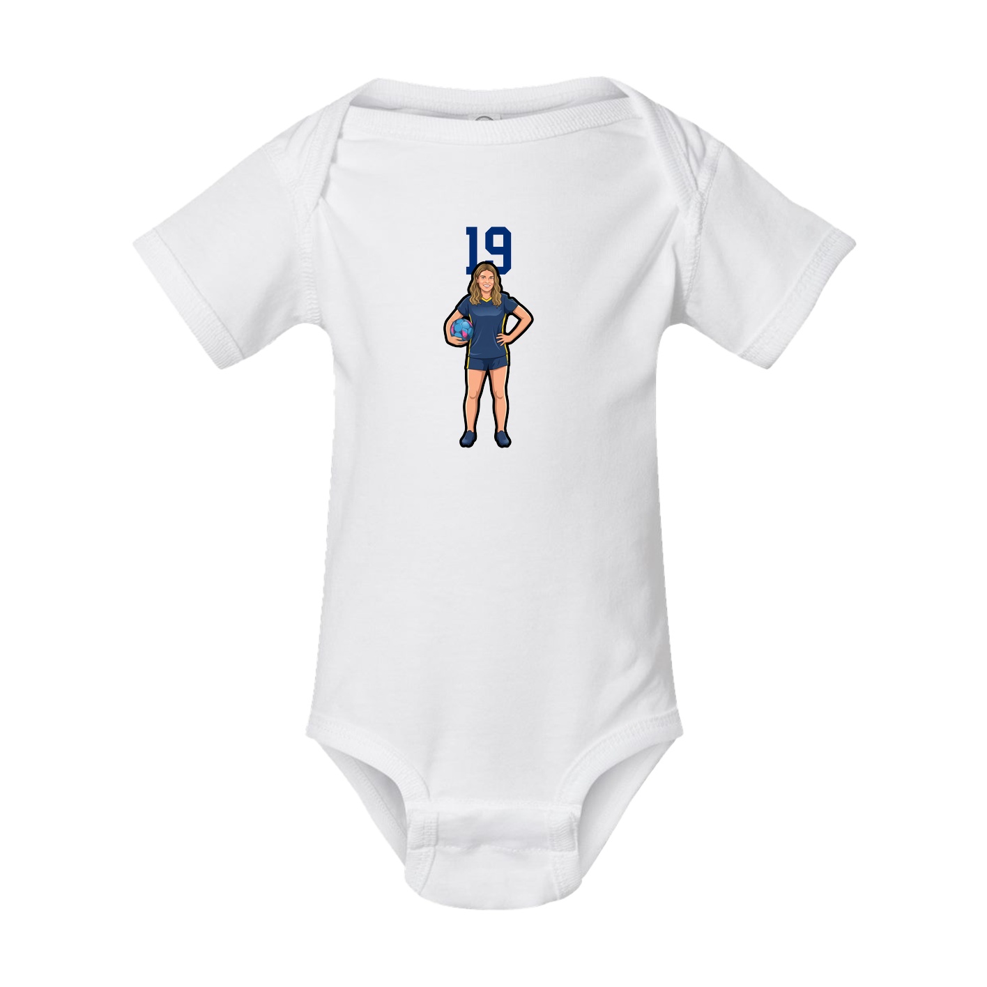 Baby Onesie — Number Top in White