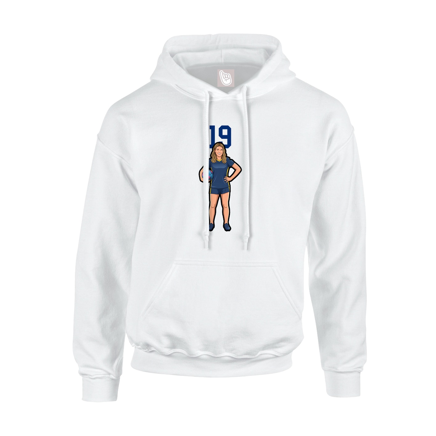 Hoodie — Number Top in White