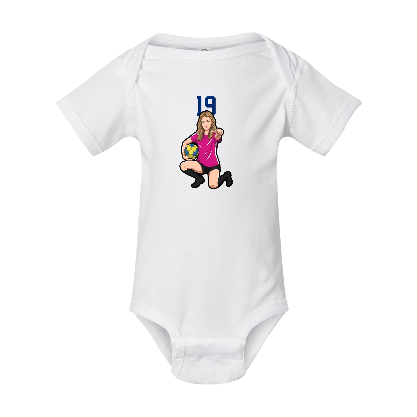 Baby Onesie — Number Top in White