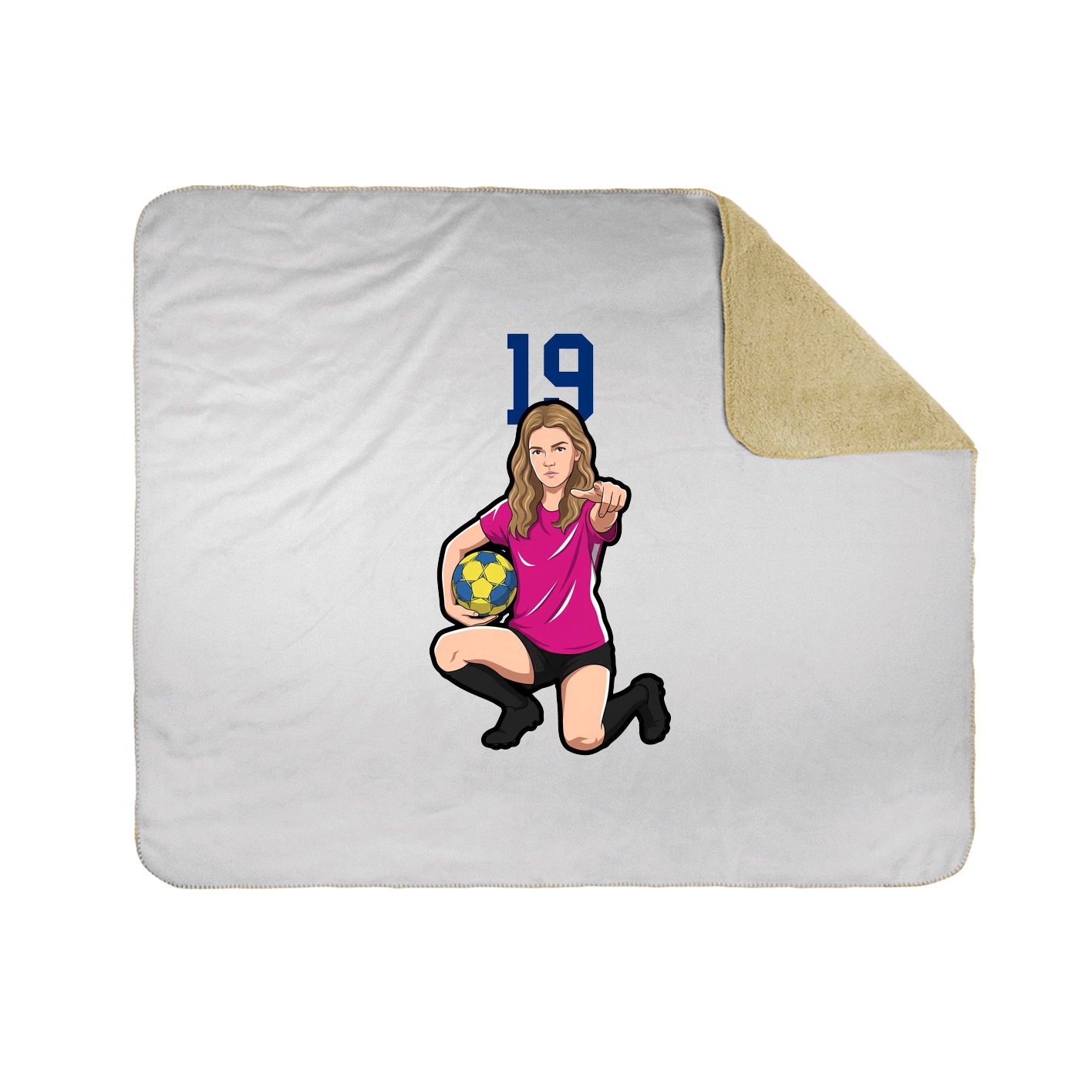 Throw Blanket — Number Top in White