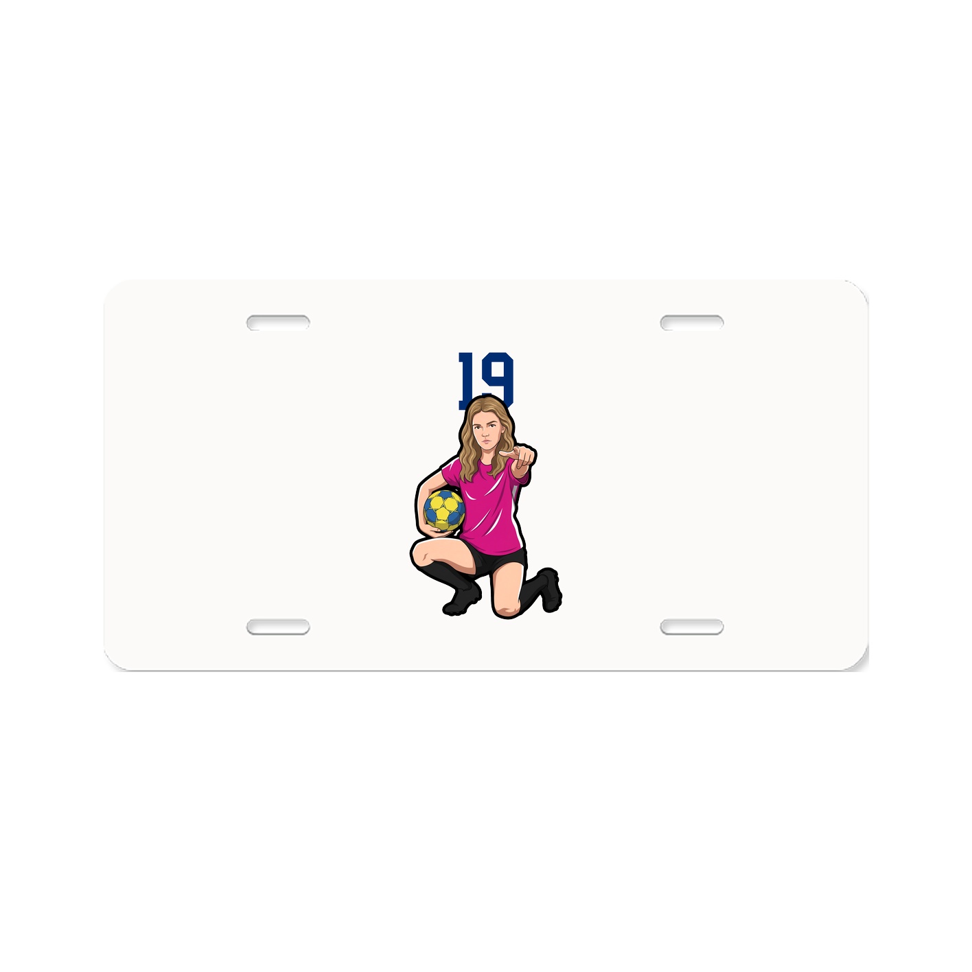 License Plate — Number Top in Classic