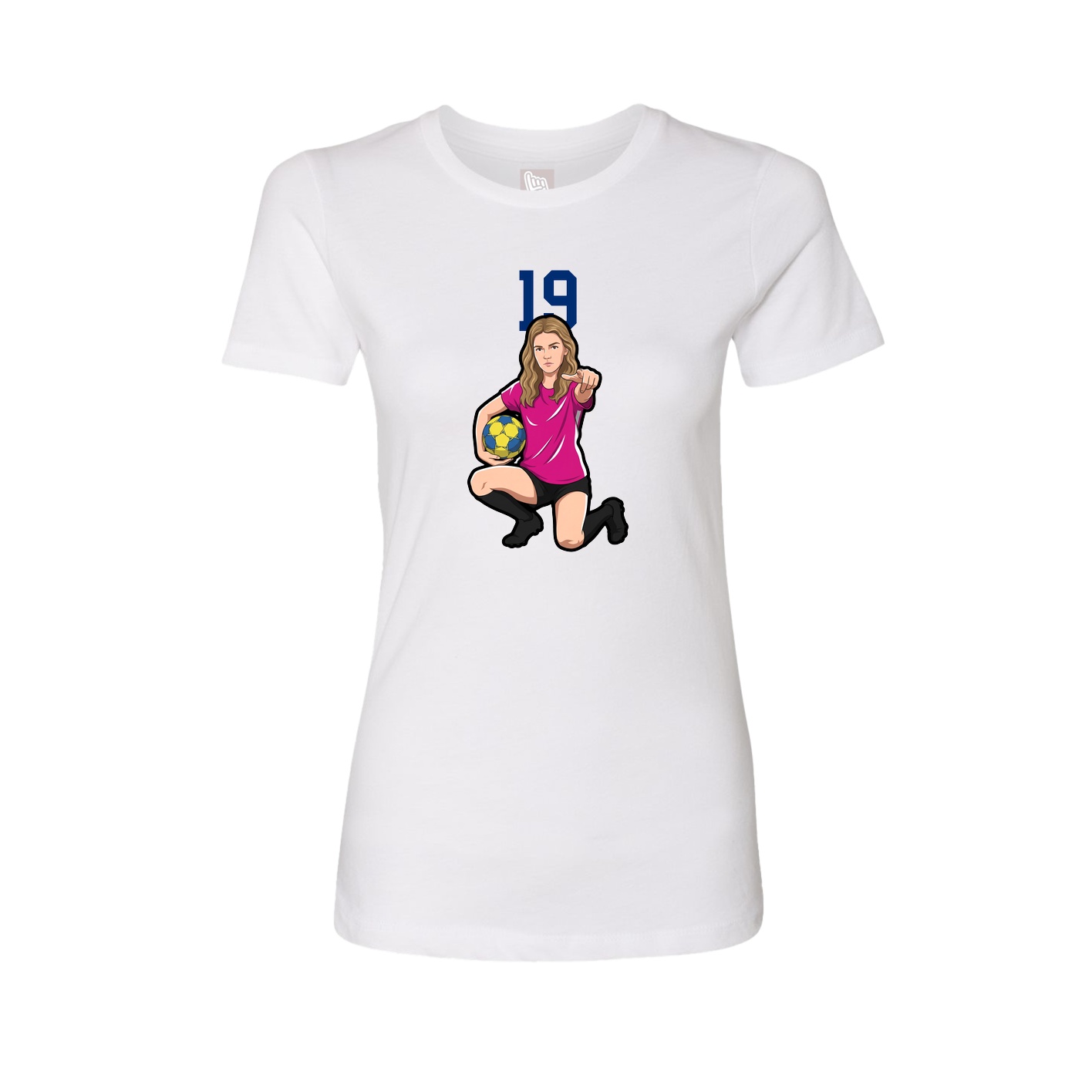 Fitted Women's Tee — Number Top in White