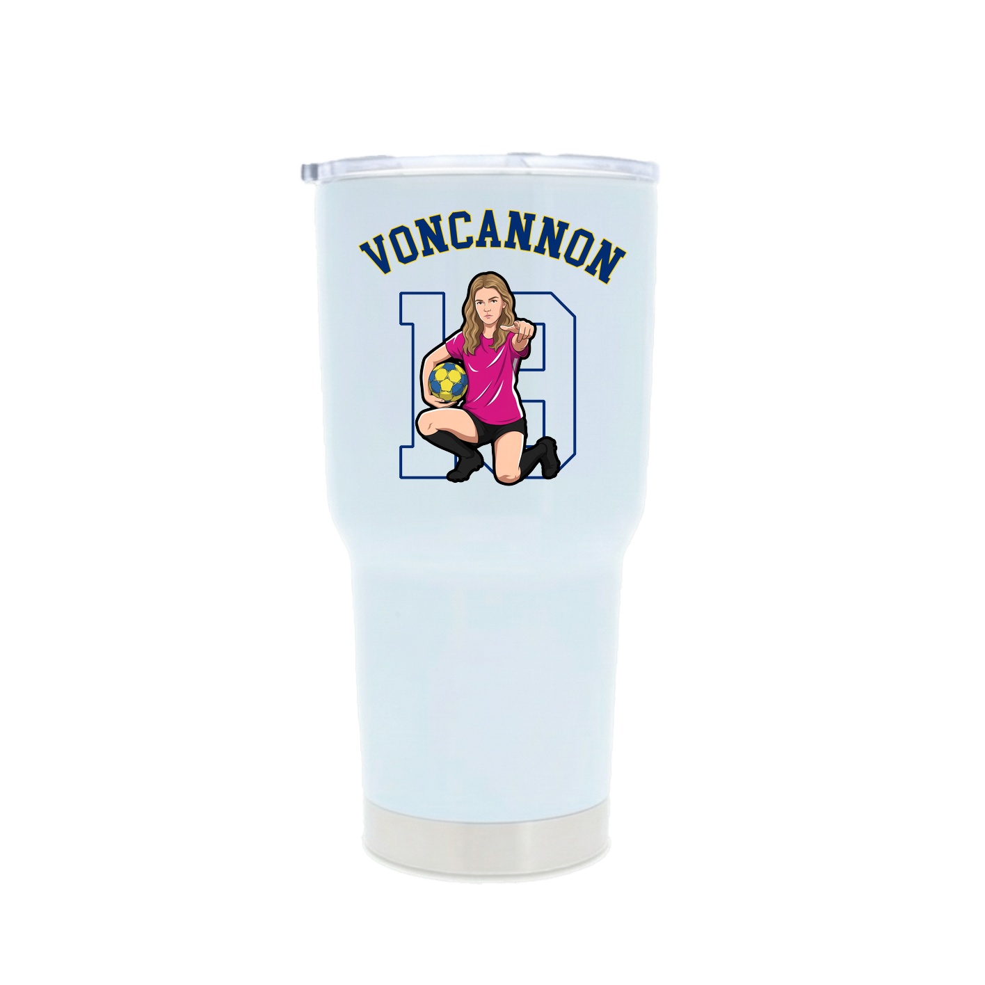 30oz Stainless Steel Tumbler — Shirsey Arch in White