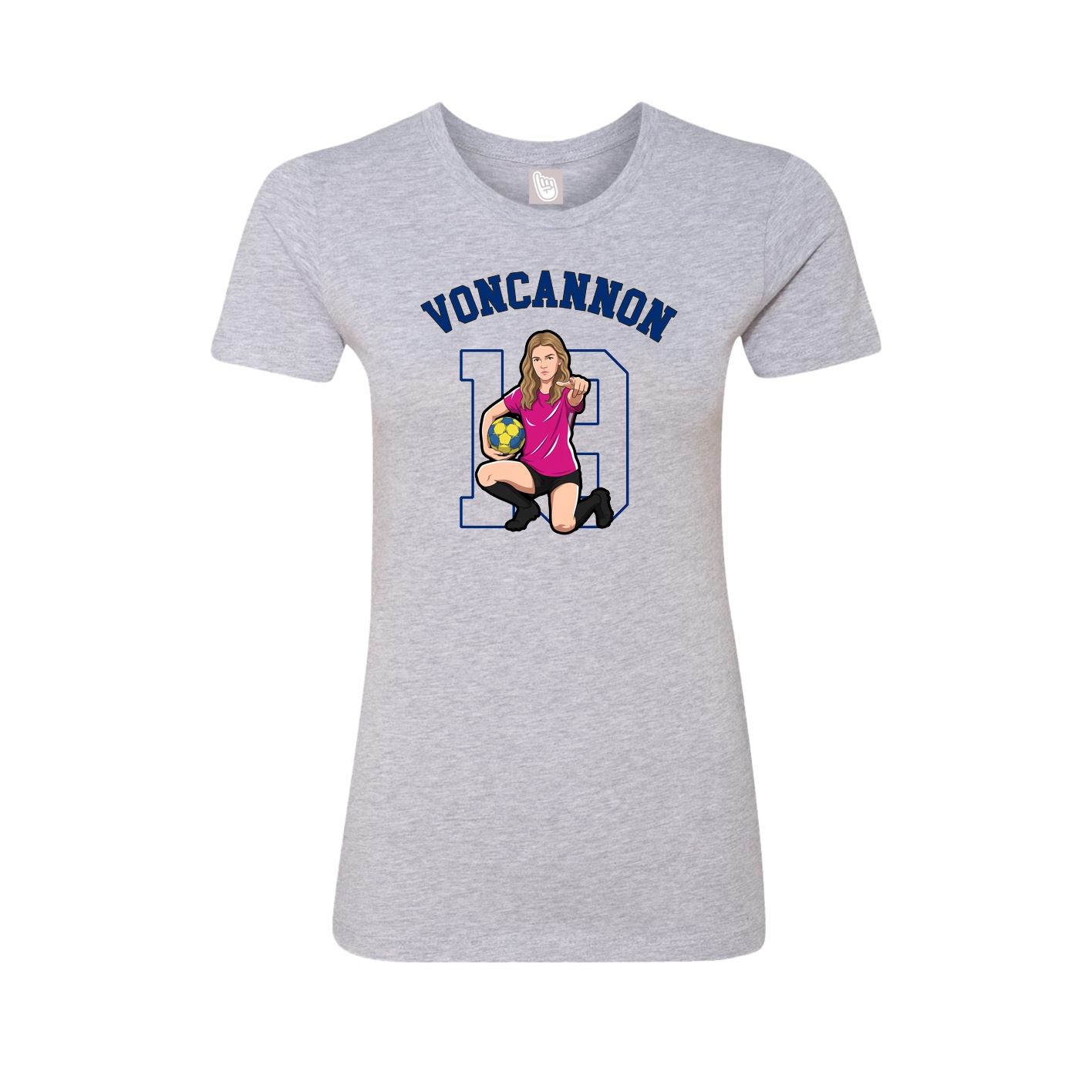 Fitted Women's Tee — Shirsey Arch in Grey