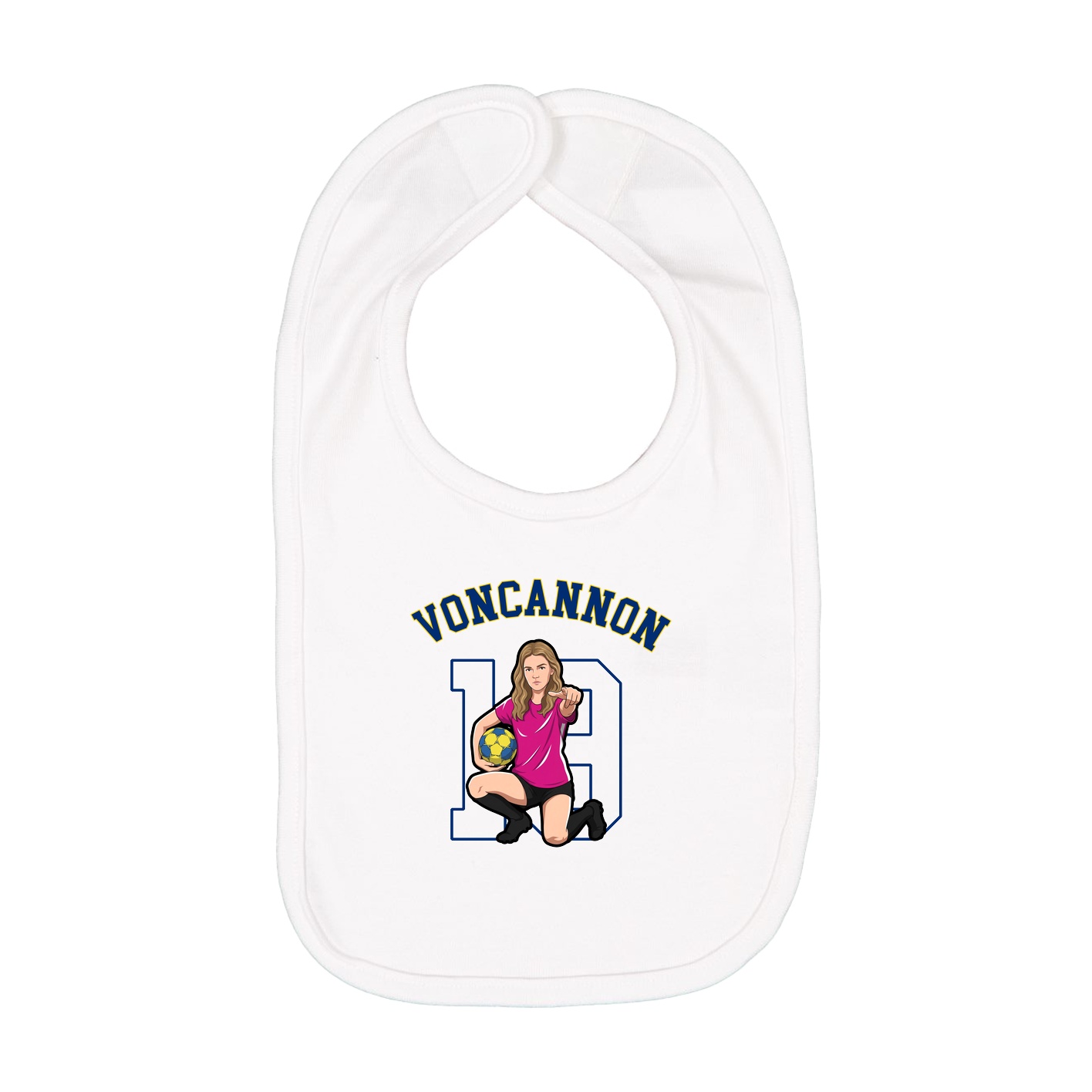 Infant Bib — Shirsey Arch in White