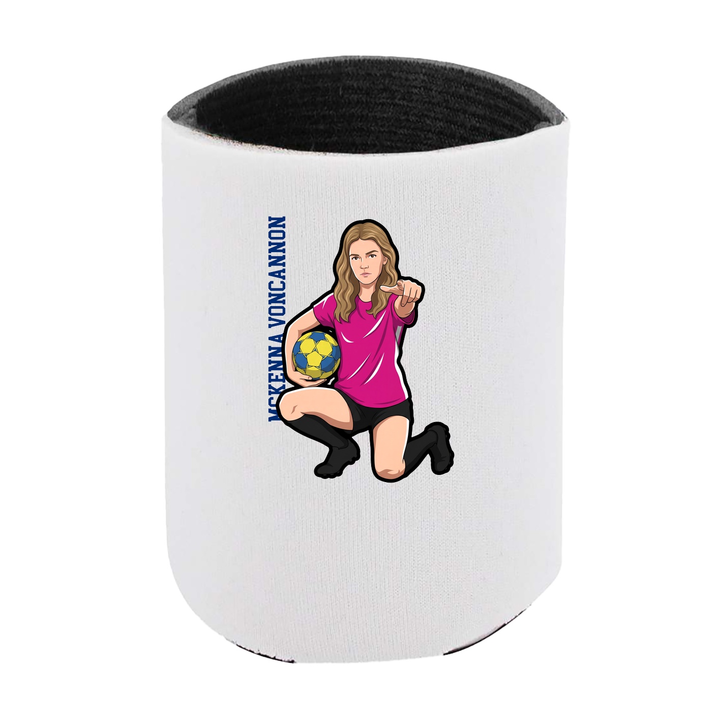 Can Holder — Name Vertical in White