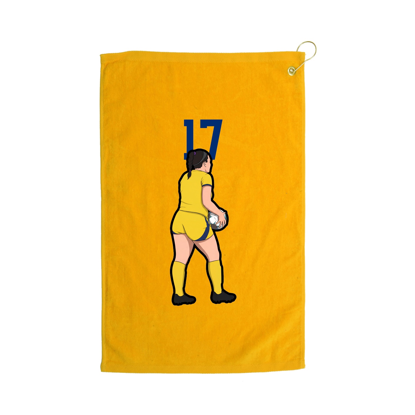 Golf Towel — Number Top in Gold