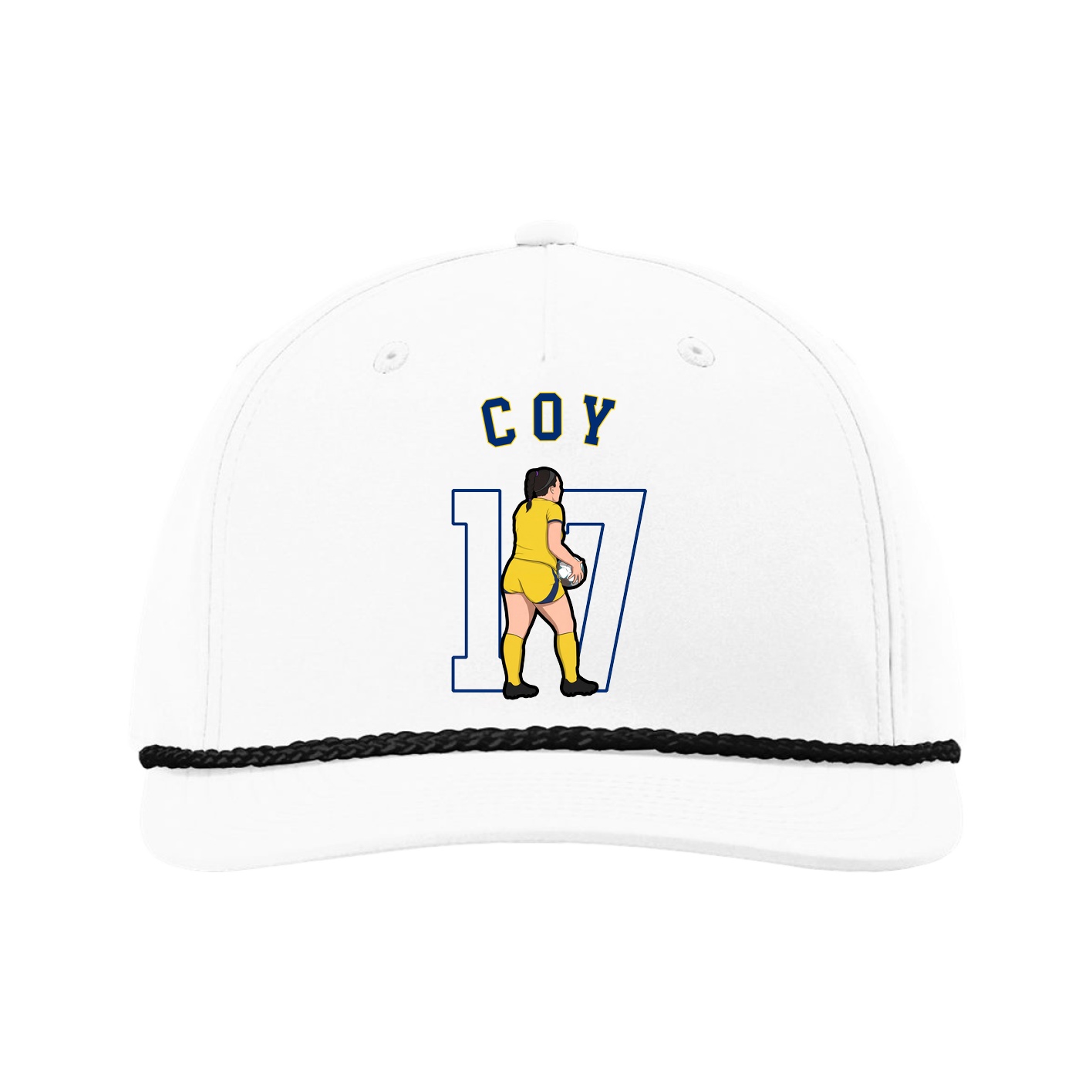 Five-Panel Classic Rope Cap — Shirsey Arch in White