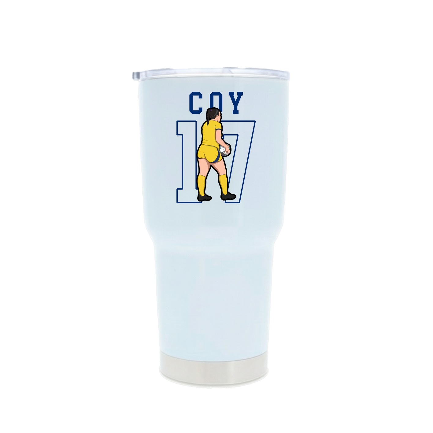 30oz Stainless Steel Tumbler — Shirsey in White