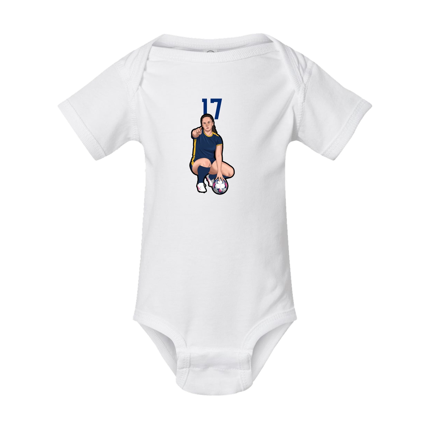 Baby Onesie — Number Top in White