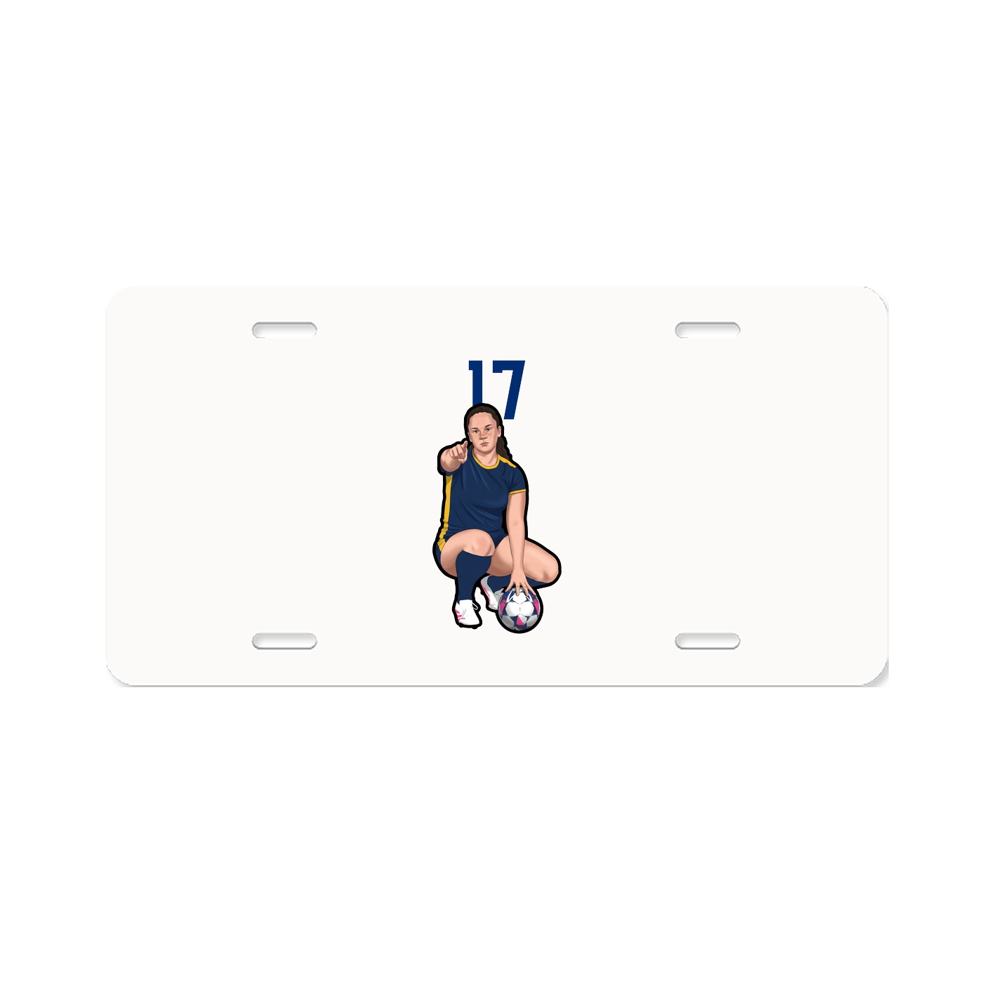License Plate — Number Top in Classic
