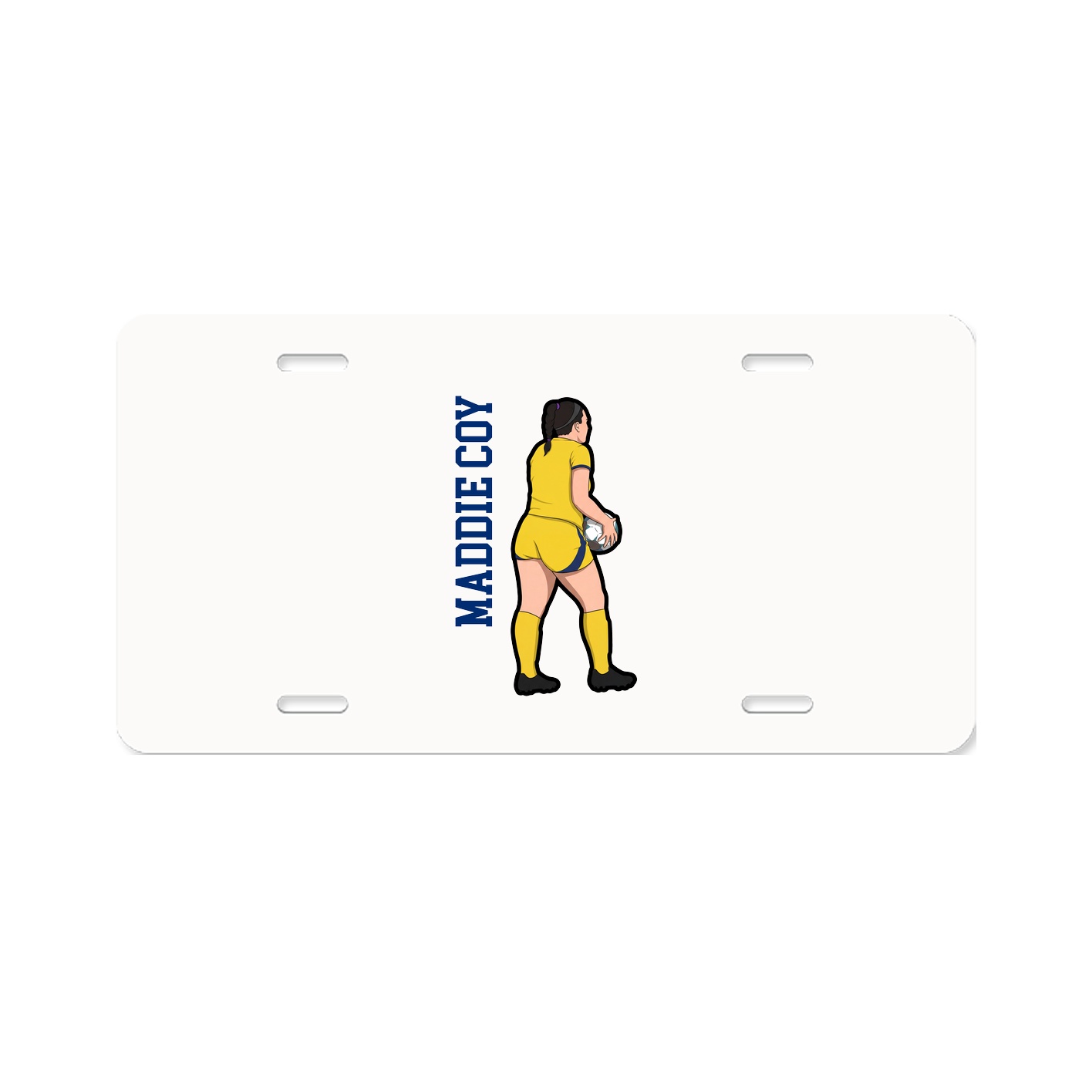 License Plate — Name Vertical in Classic