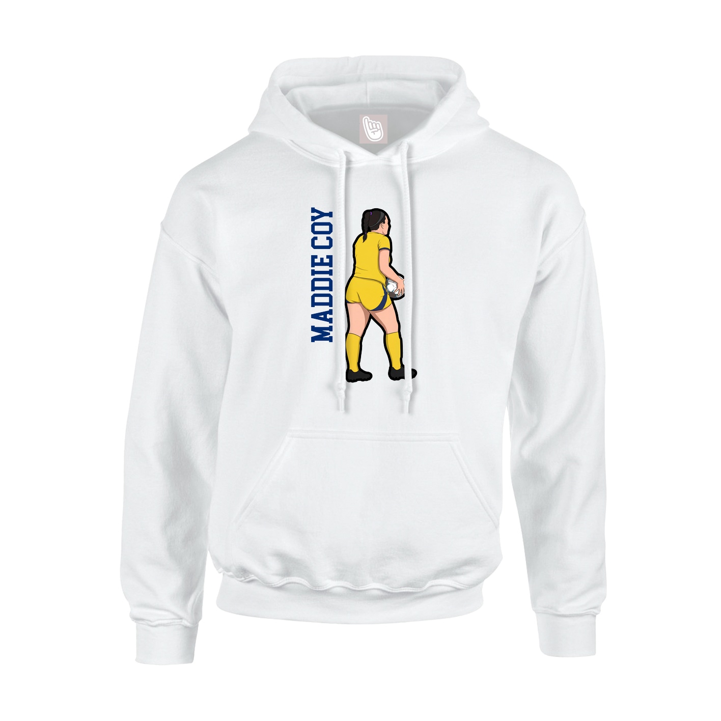 Youth Hoodie — Name Vertical in White