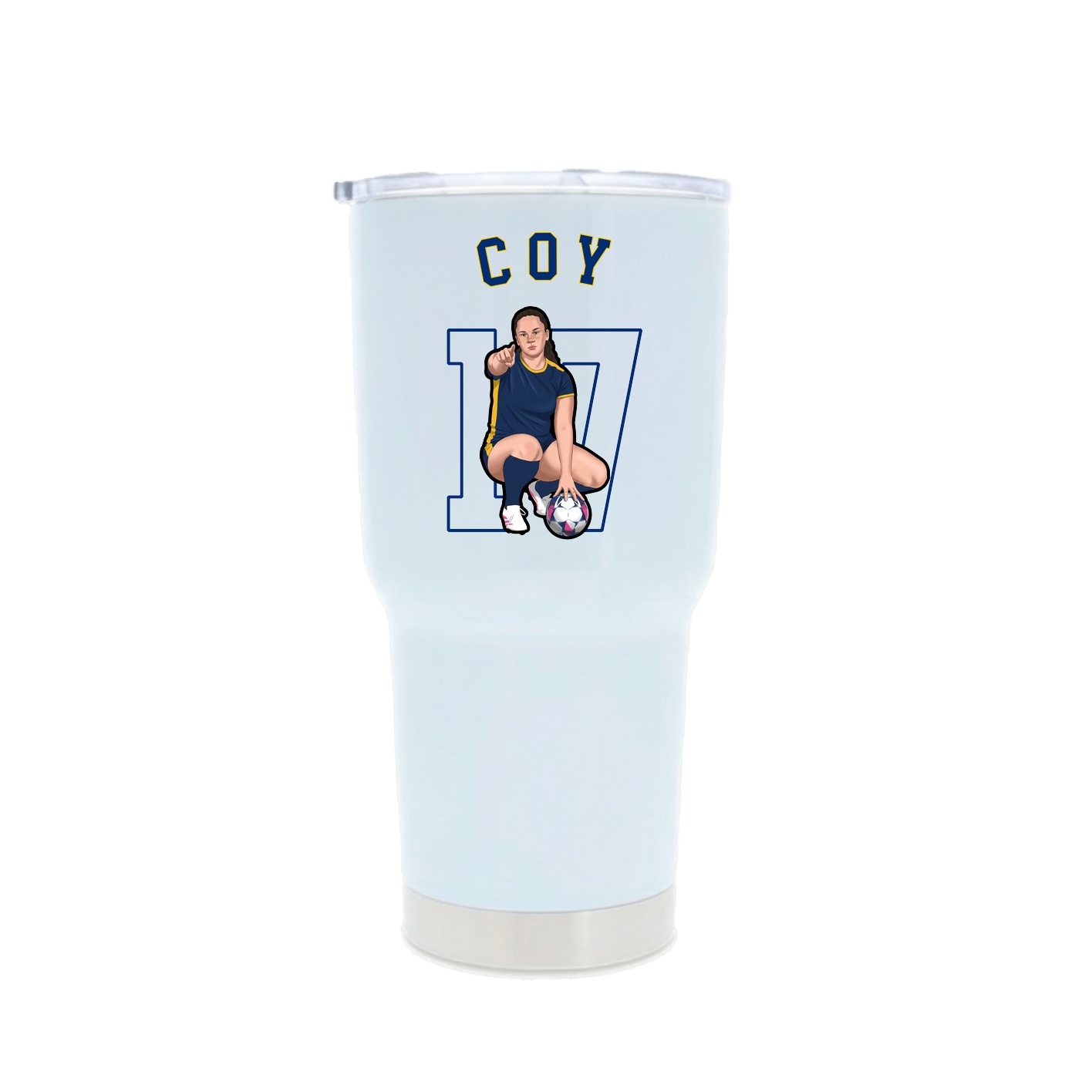 30oz Stainless Steel Tumbler — Shirsey Arch in White
