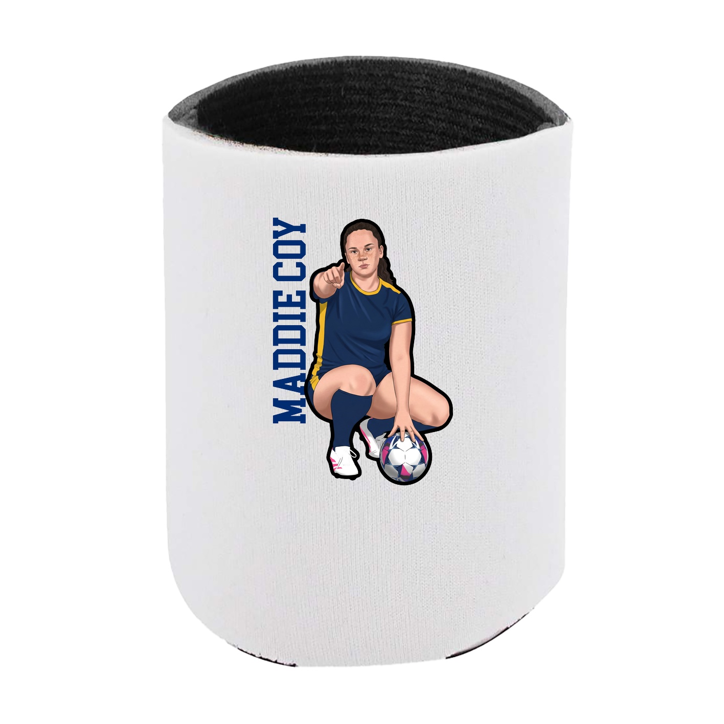 Can Holder — Name Vertical in White