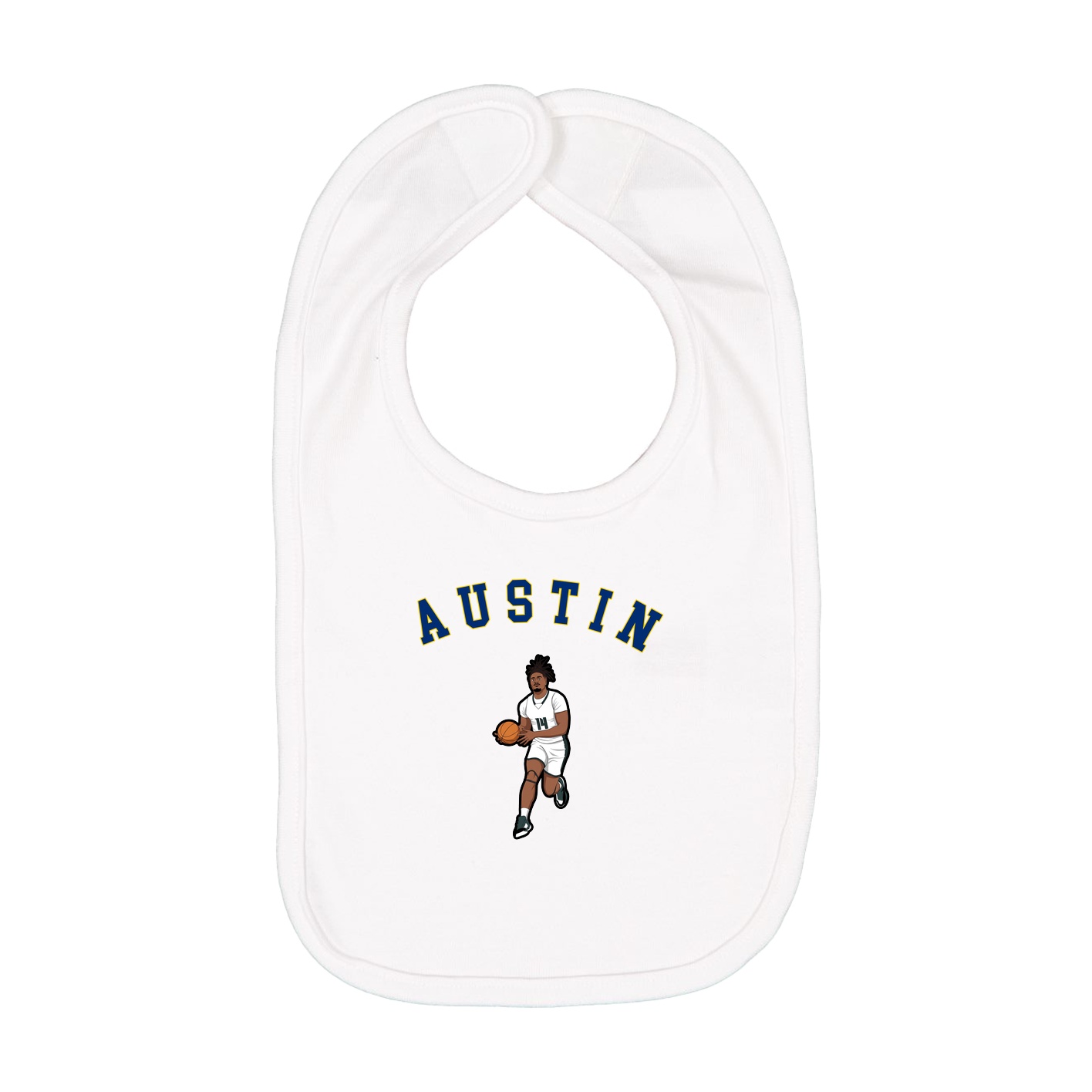Infant Bib — Shirsey Arch in White