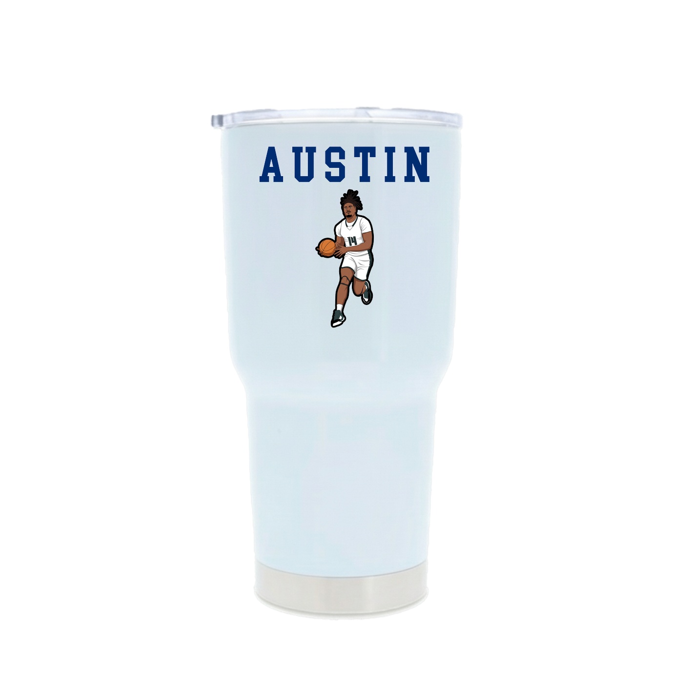 30oz Stainless Steel Tumbler — Shirsey in White