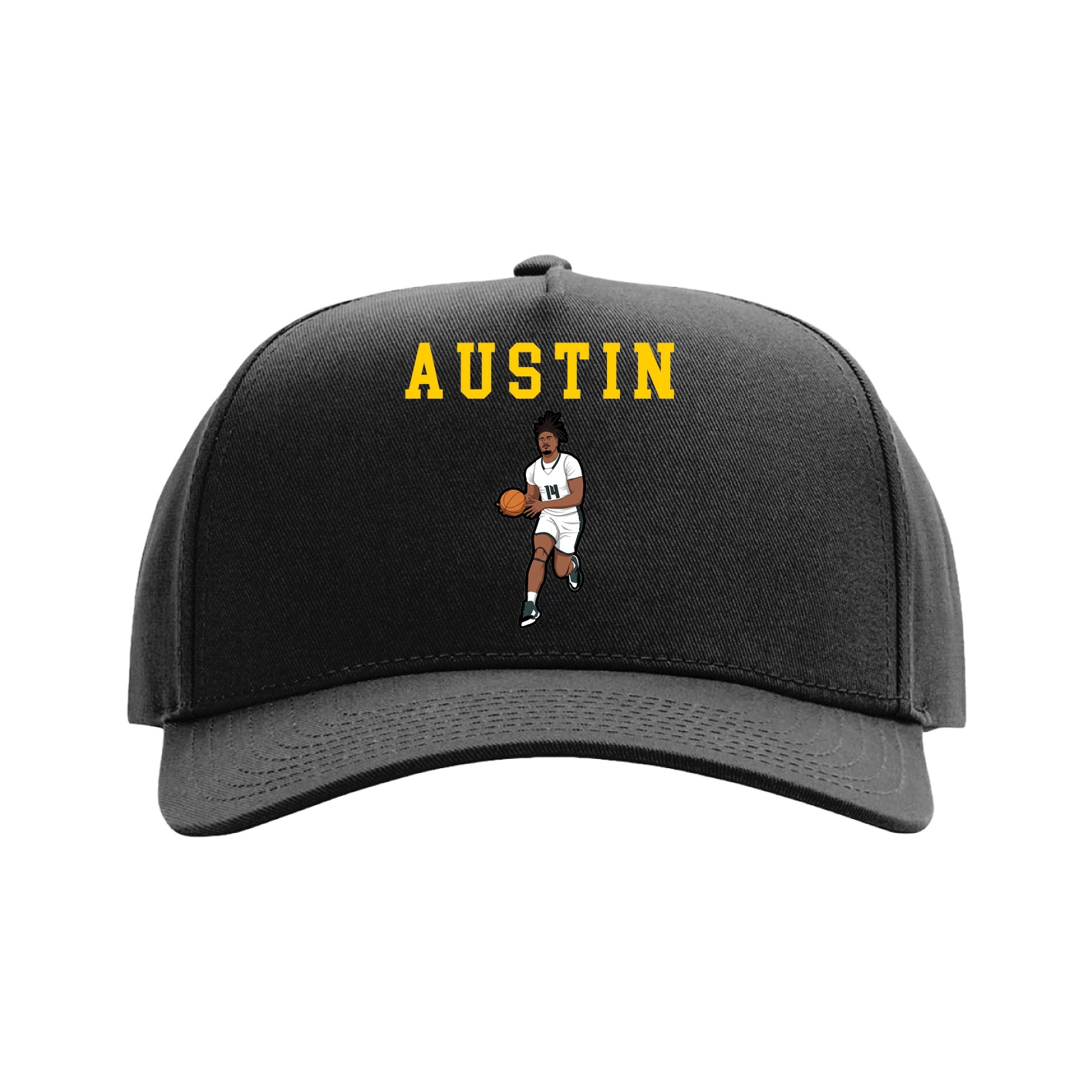 Full Fabric Five-Panel Champ Cap — Shirsey in Black