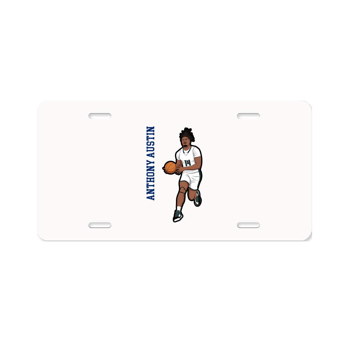 License Plate — Name Vertical in Classic