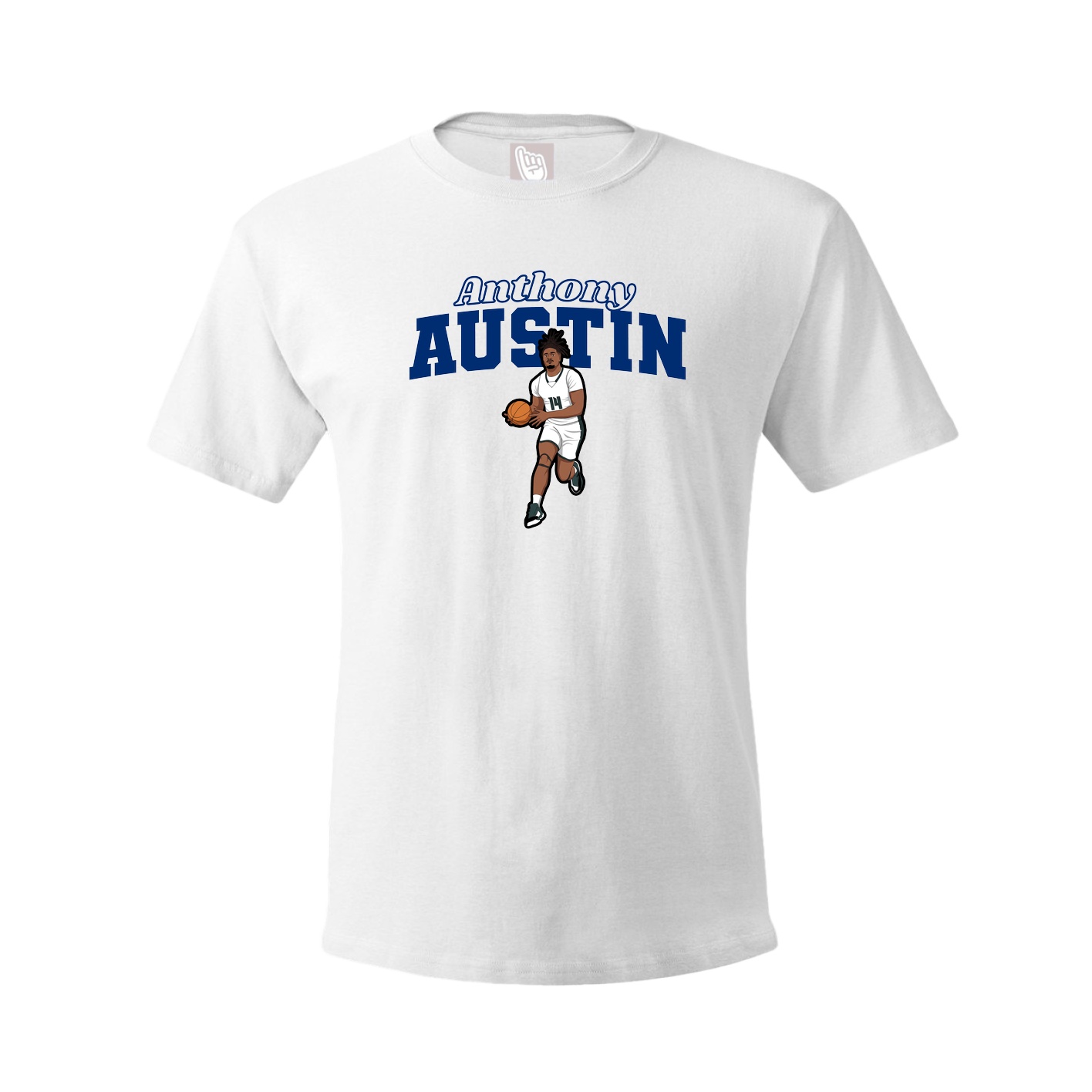 Youth Tee — Name Arch in White