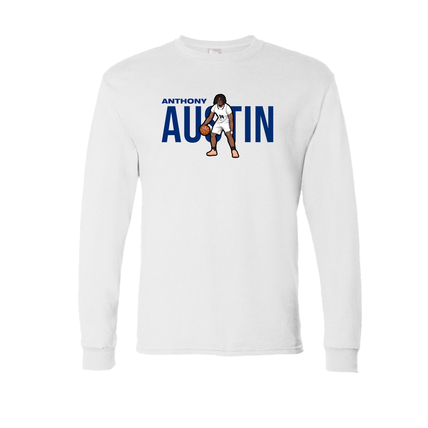 Long Sleeve Tee — Player Name in White