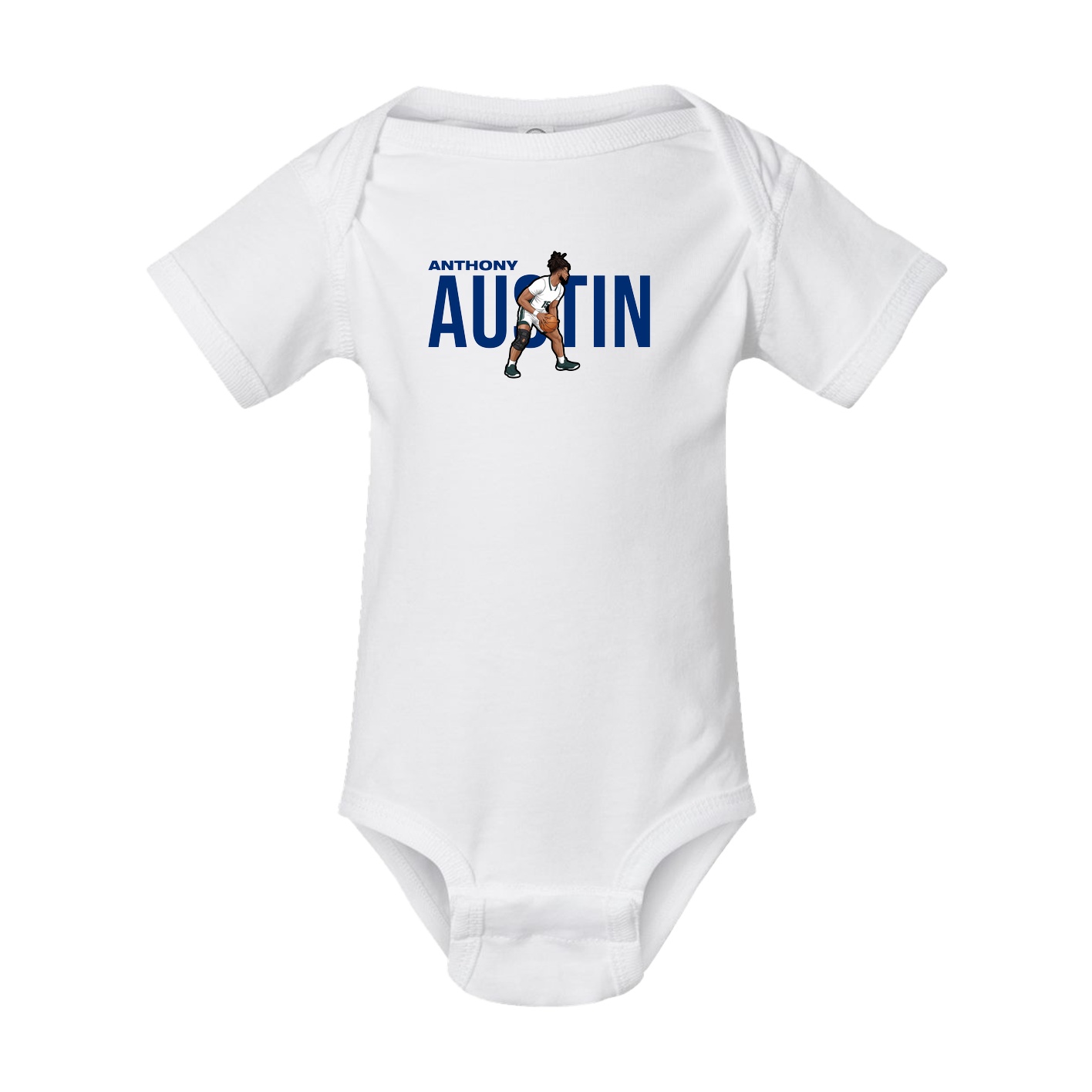 Baby Onesie — Player Name in White