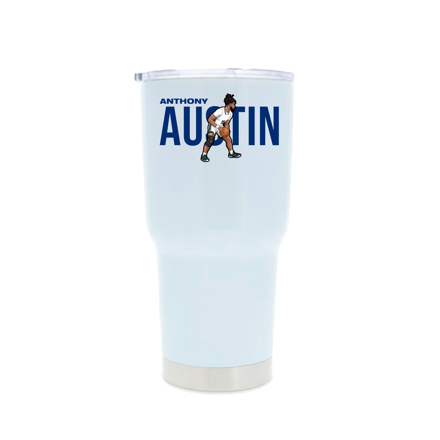 30oz Stainless Steel Tumbler — Player Name in White