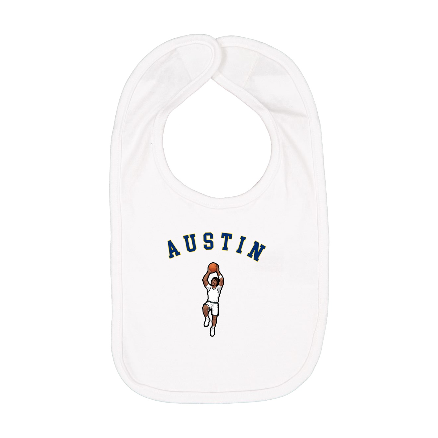 Infant Bib — Shirsey Arch in White