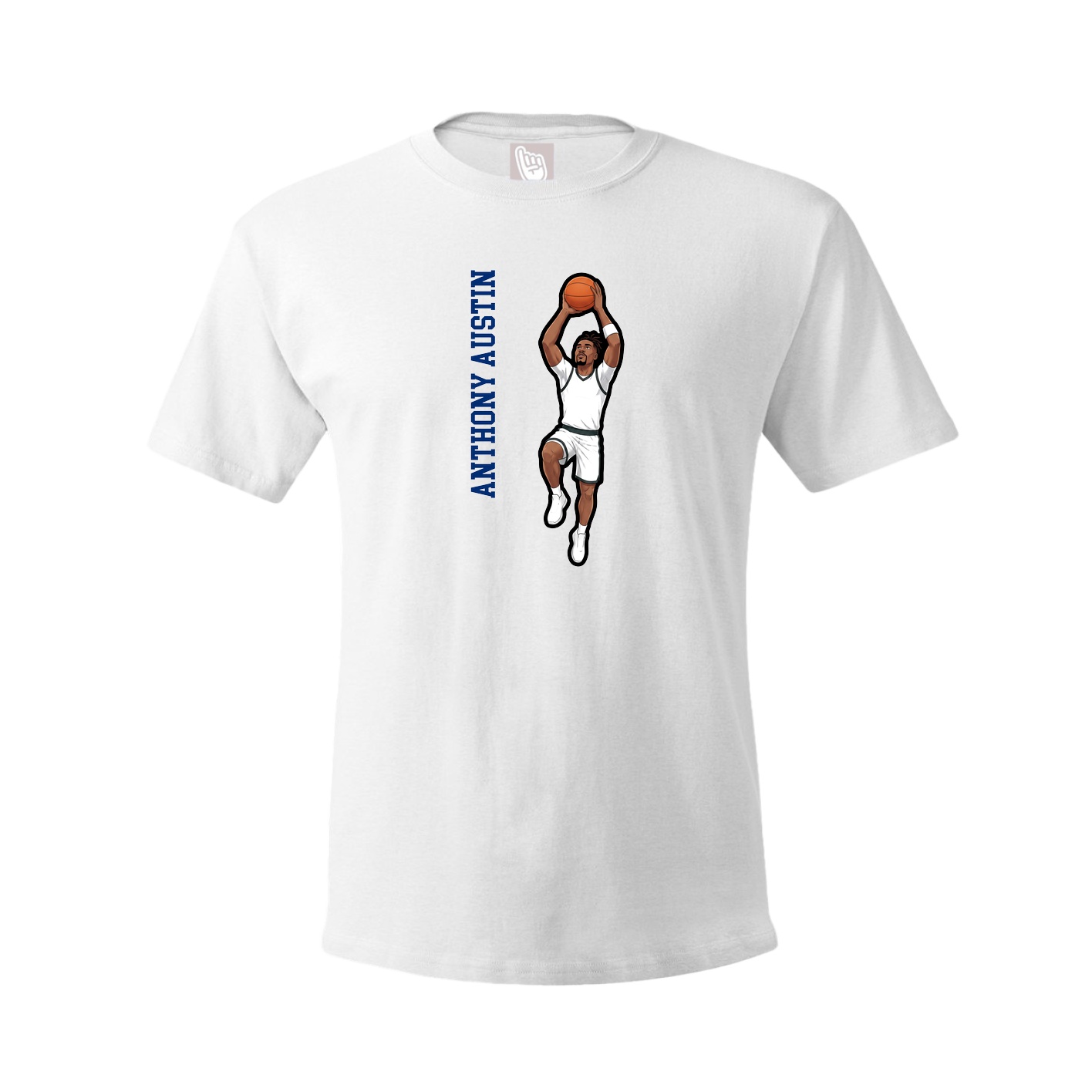 Tee — Name Vertical in White