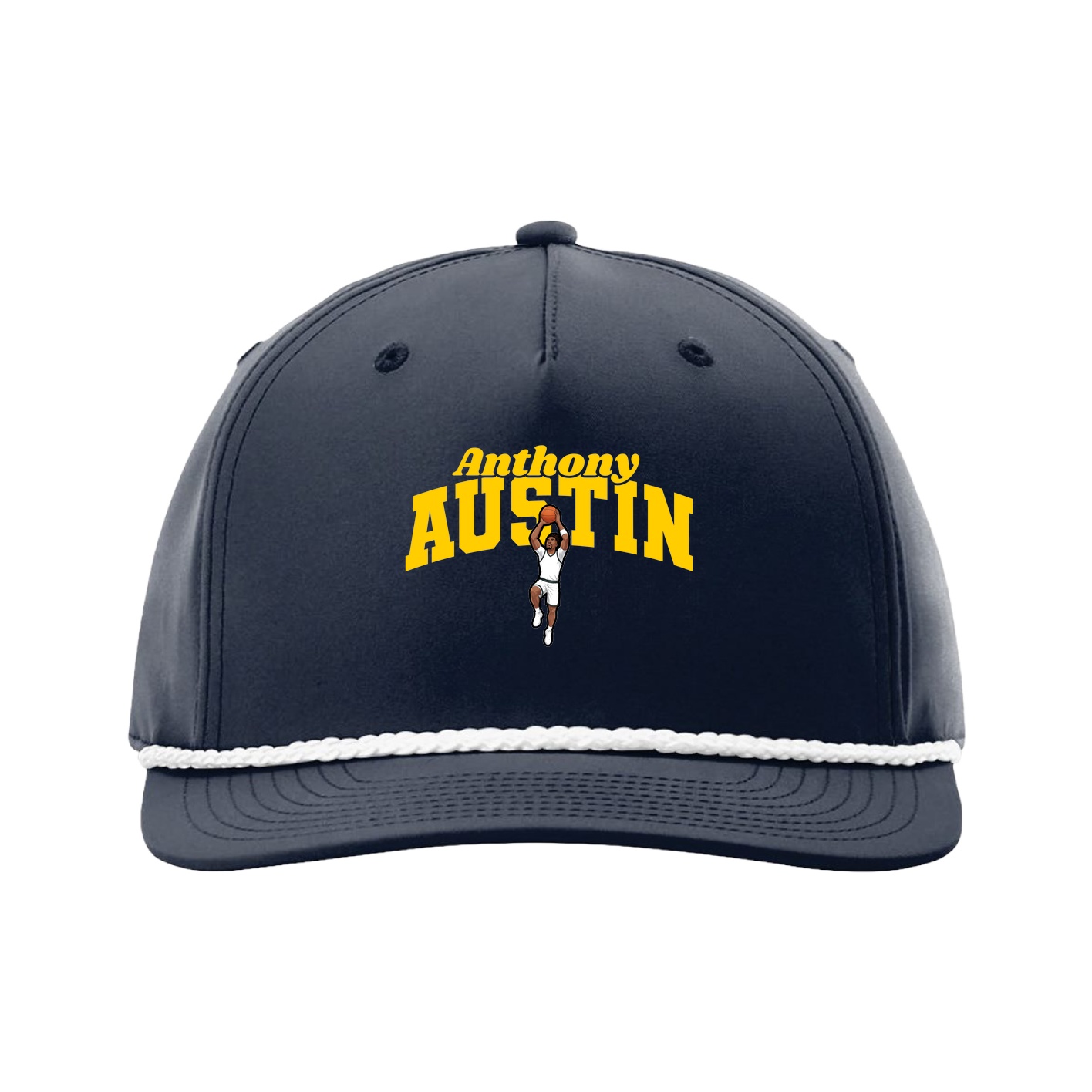Five-Panel Classic Rope Cap — Signature Arch in Navy