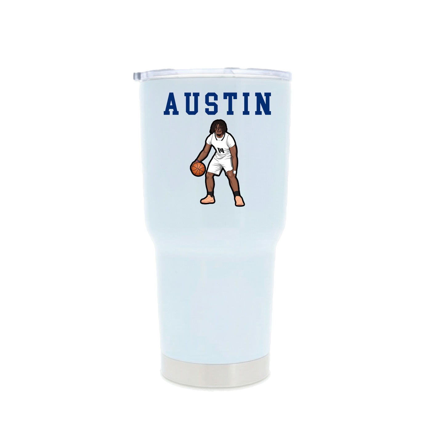 30oz Stainless Steel Tumbler — Shirsey in White