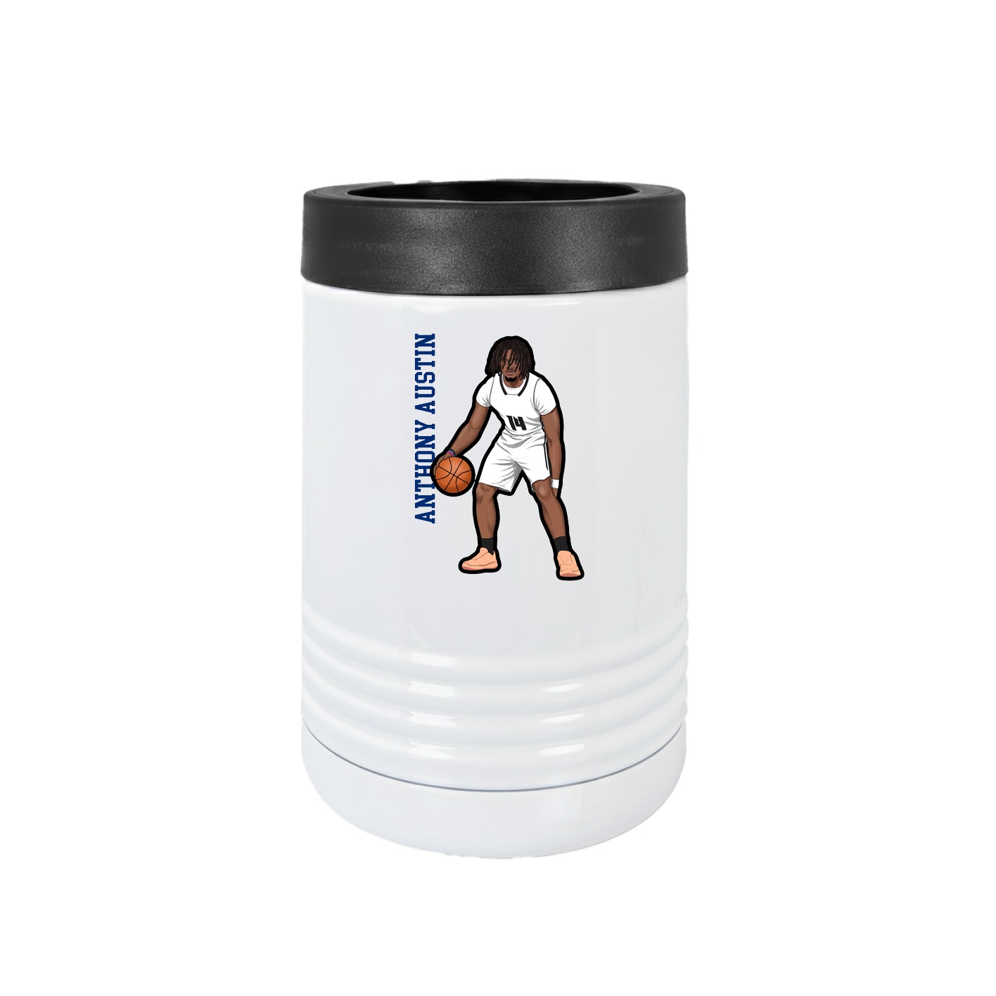 Beverage Holder — Name Vertical in White