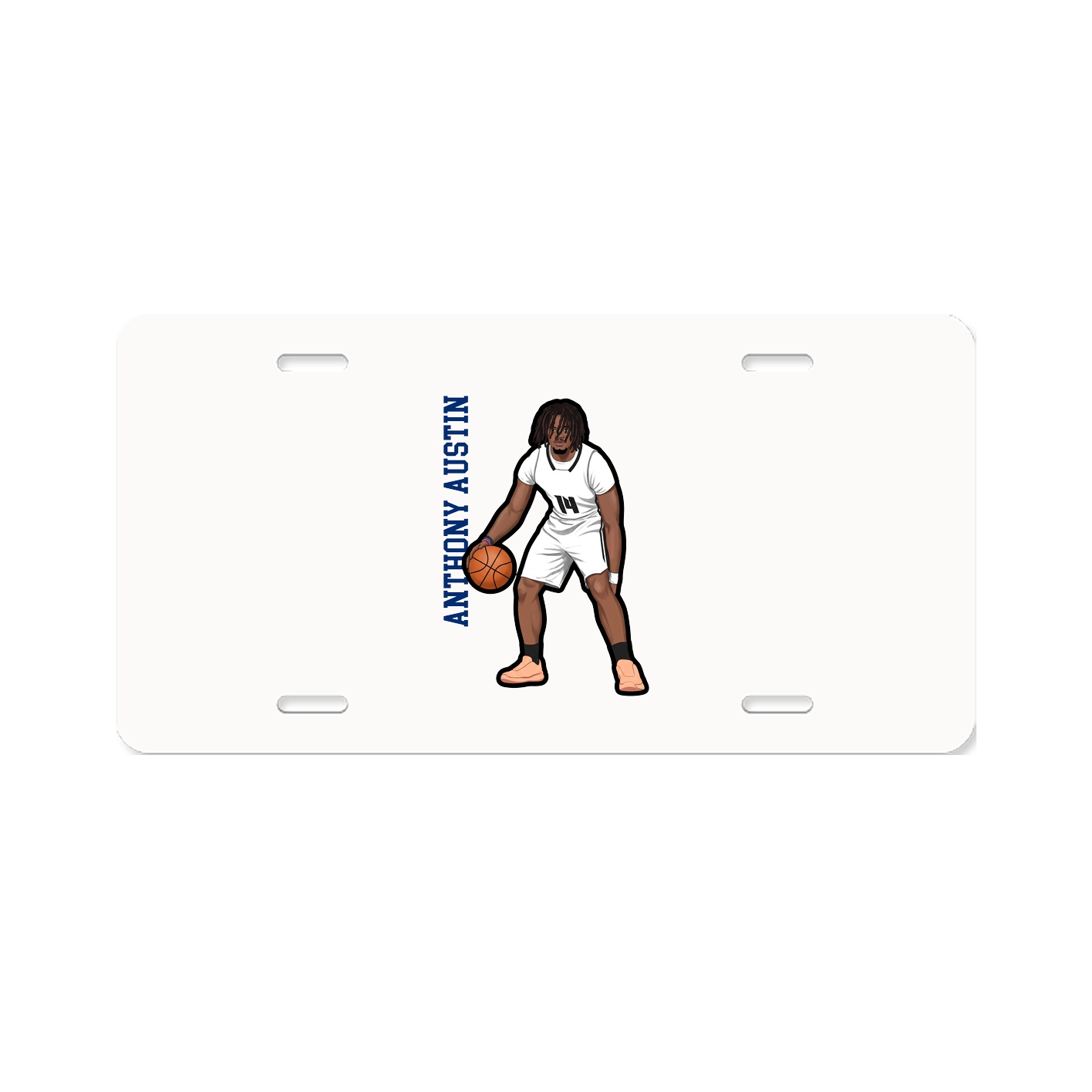 License Plate — Name Vertical in Classic