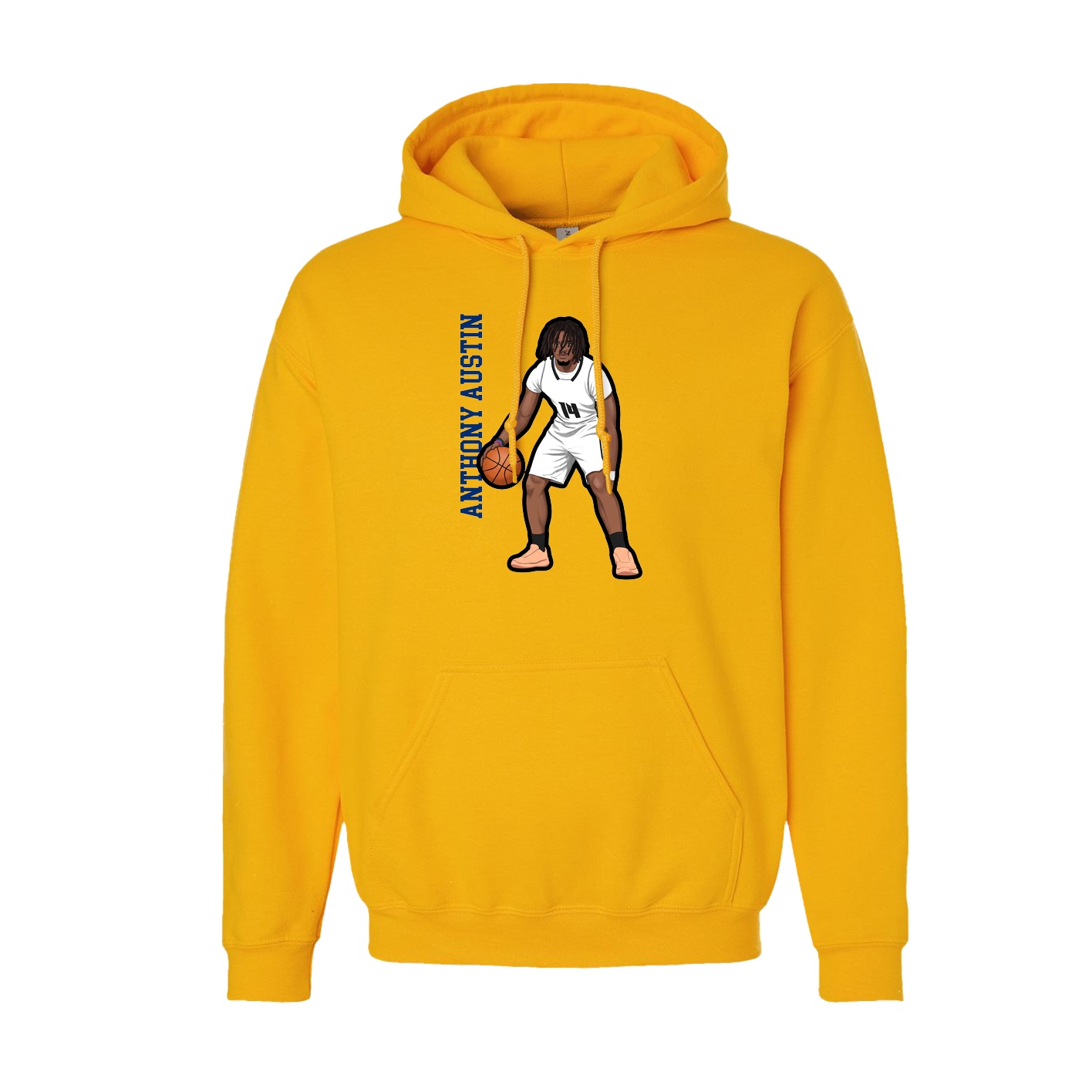 Hoodie — Name Vertical in Gold