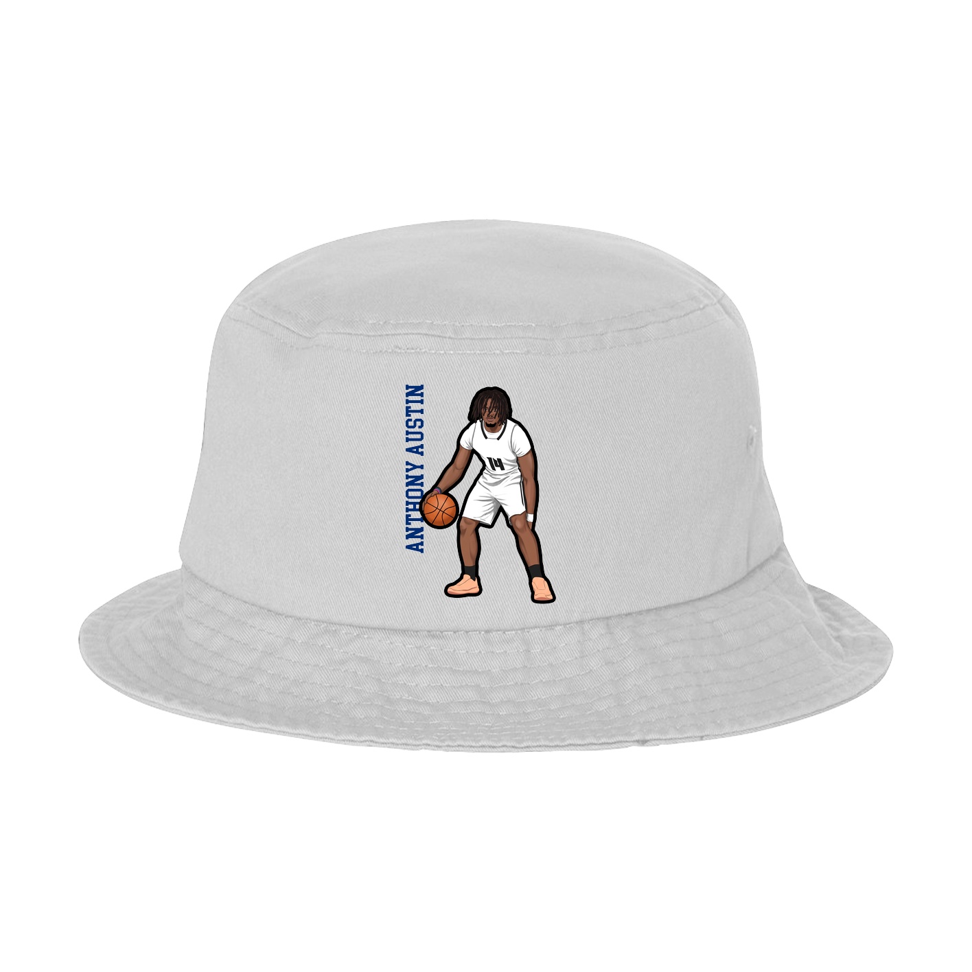 Bucket Cap — Name Vertical in White