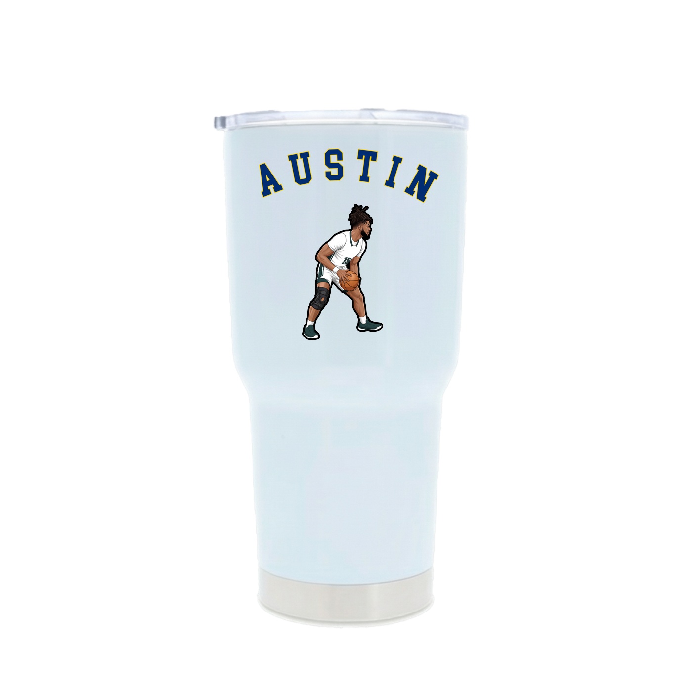 30oz Stainless Steel Tumbler — Shirsey Arch in White